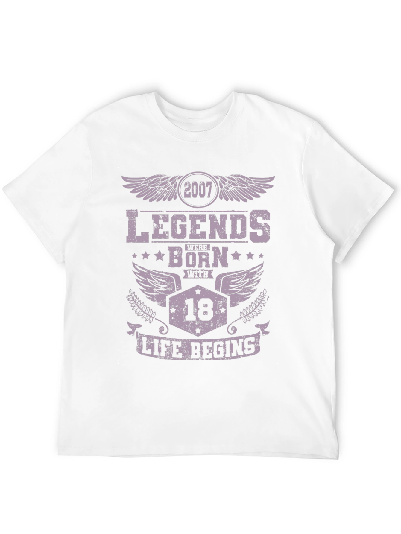 Legends Born in 2007 at 18 Black T-Shirt