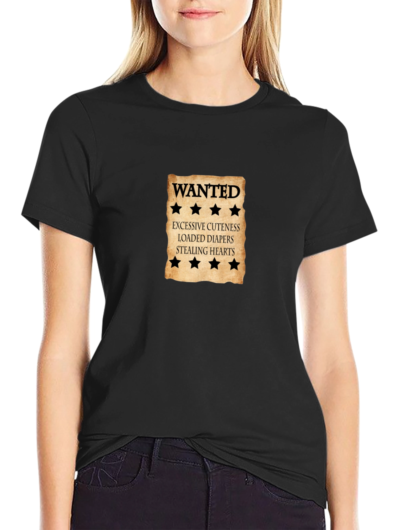 Wanted Excessive Cuteness Black T-Shirt