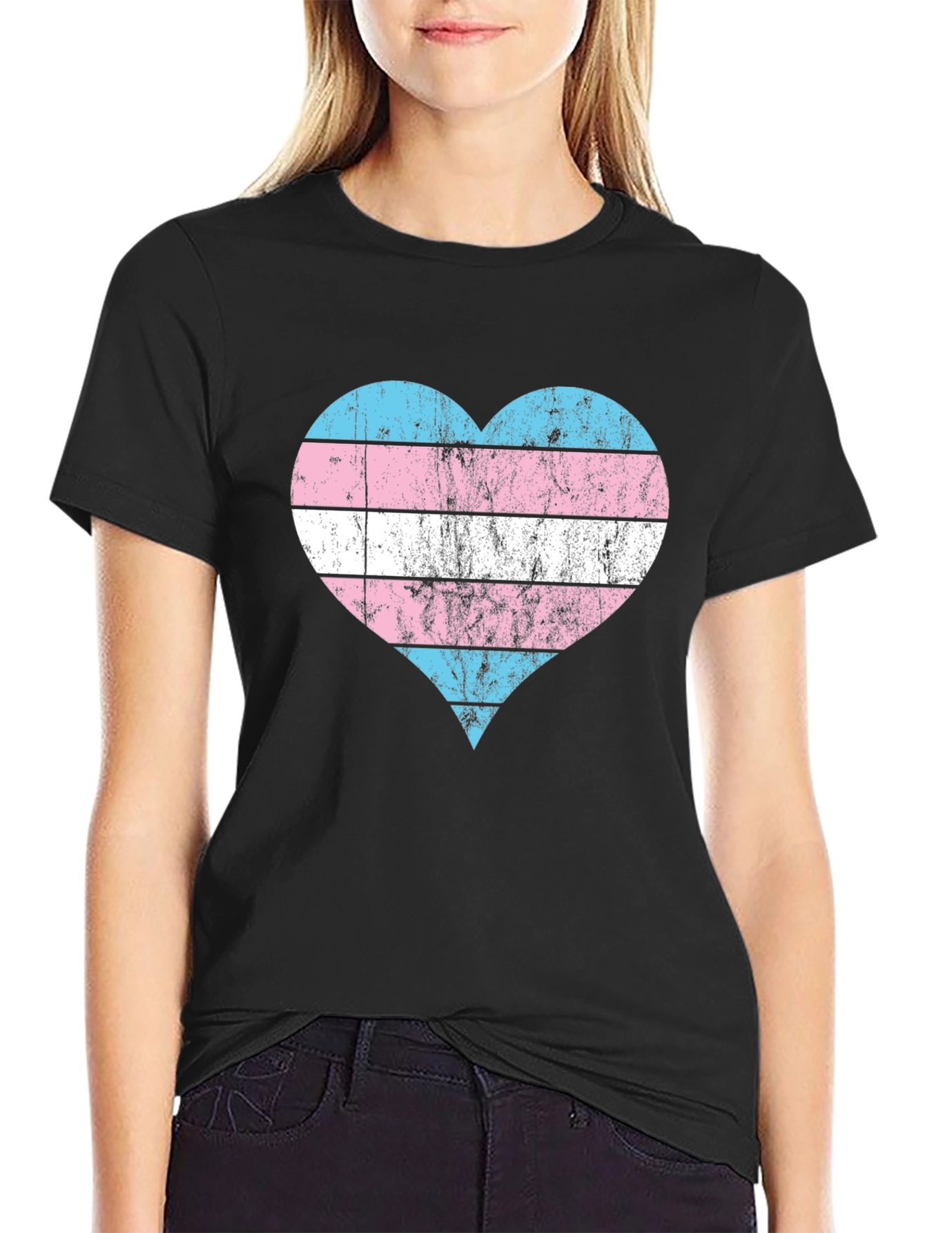 Transgender Pride Flag Heart T-Shirt