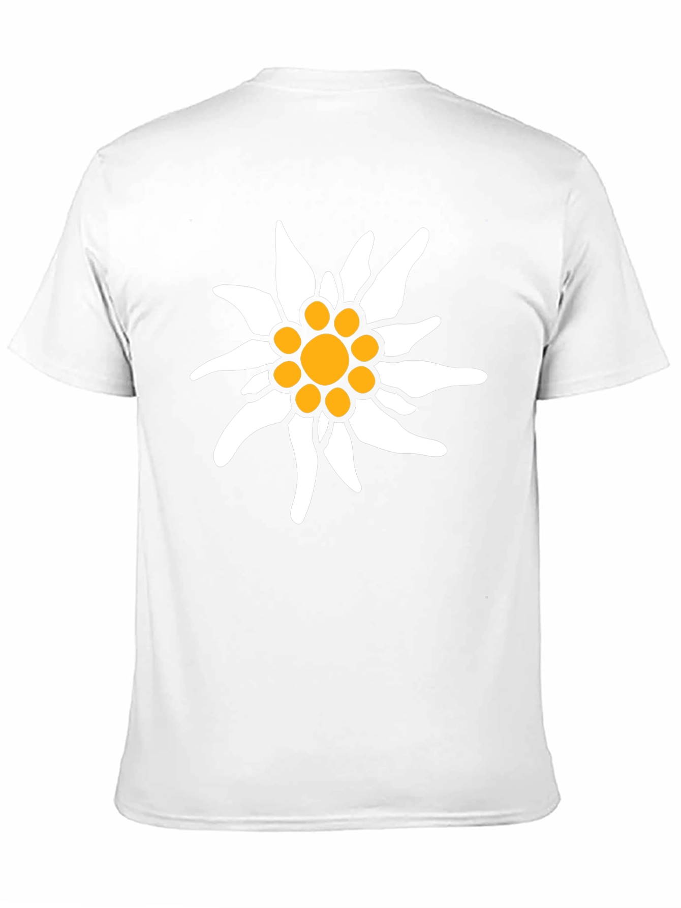 Edelweiss Flower Graphic Tee - Black