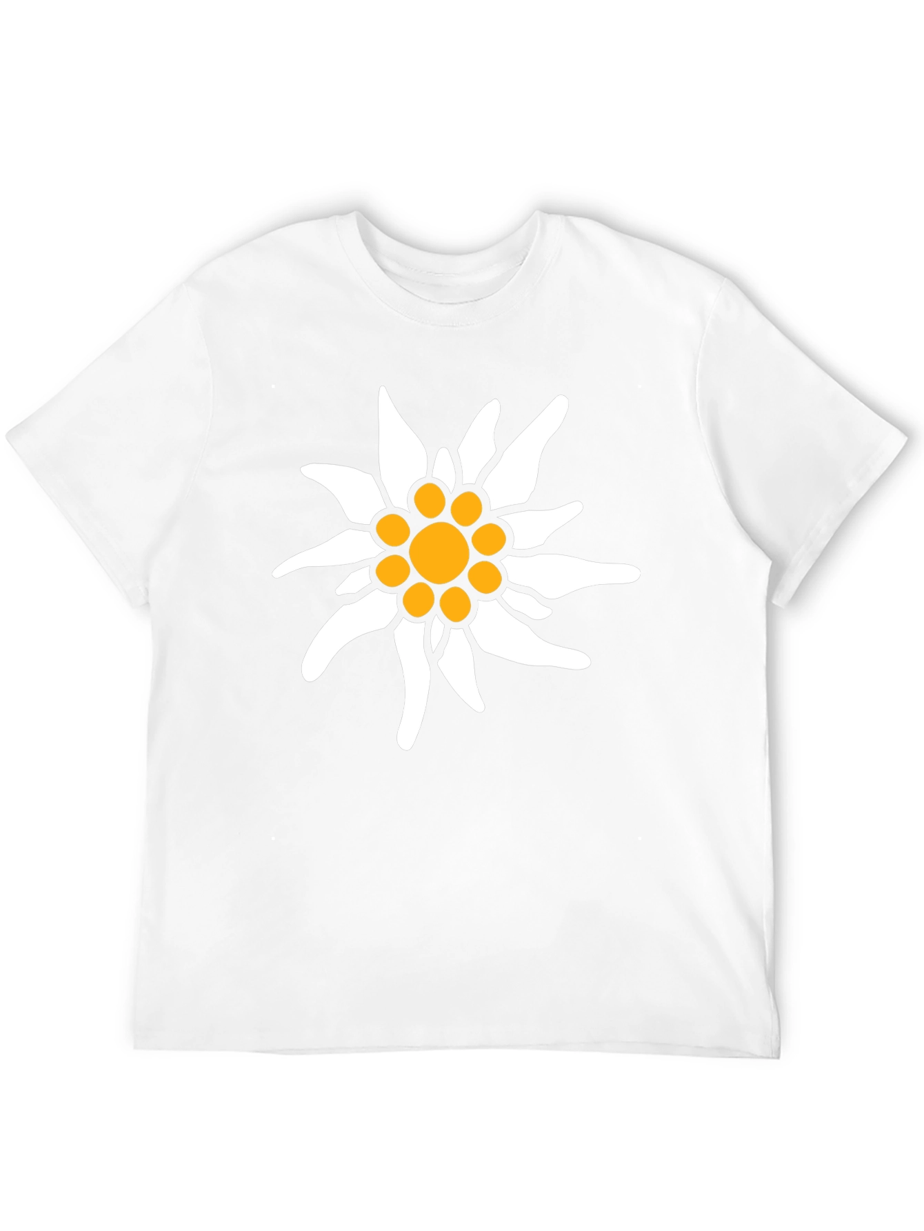 Edelweiss Flower Graphic Tee - Black