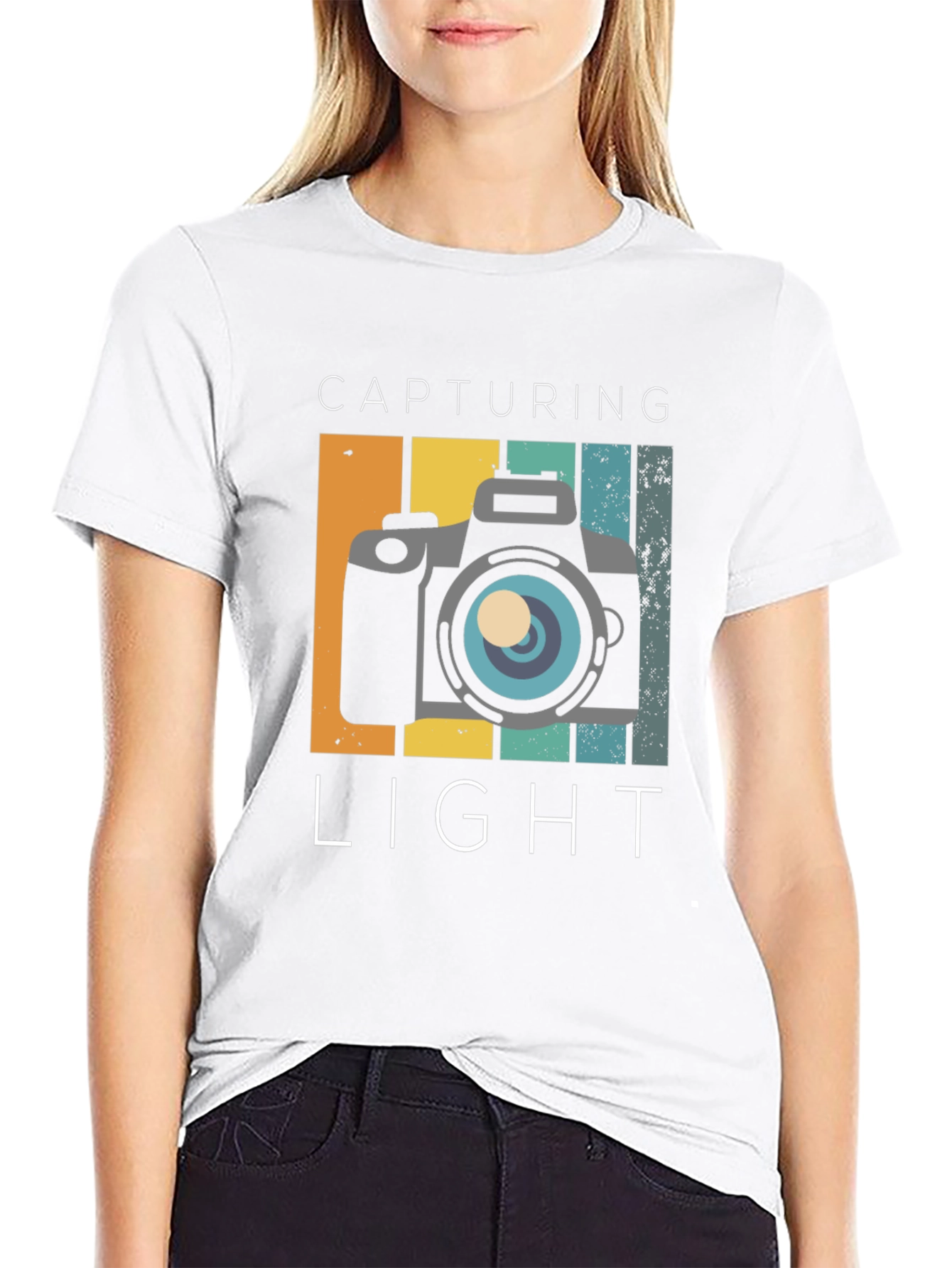 Capturing Light Graphic Tee - Retro Camera Design