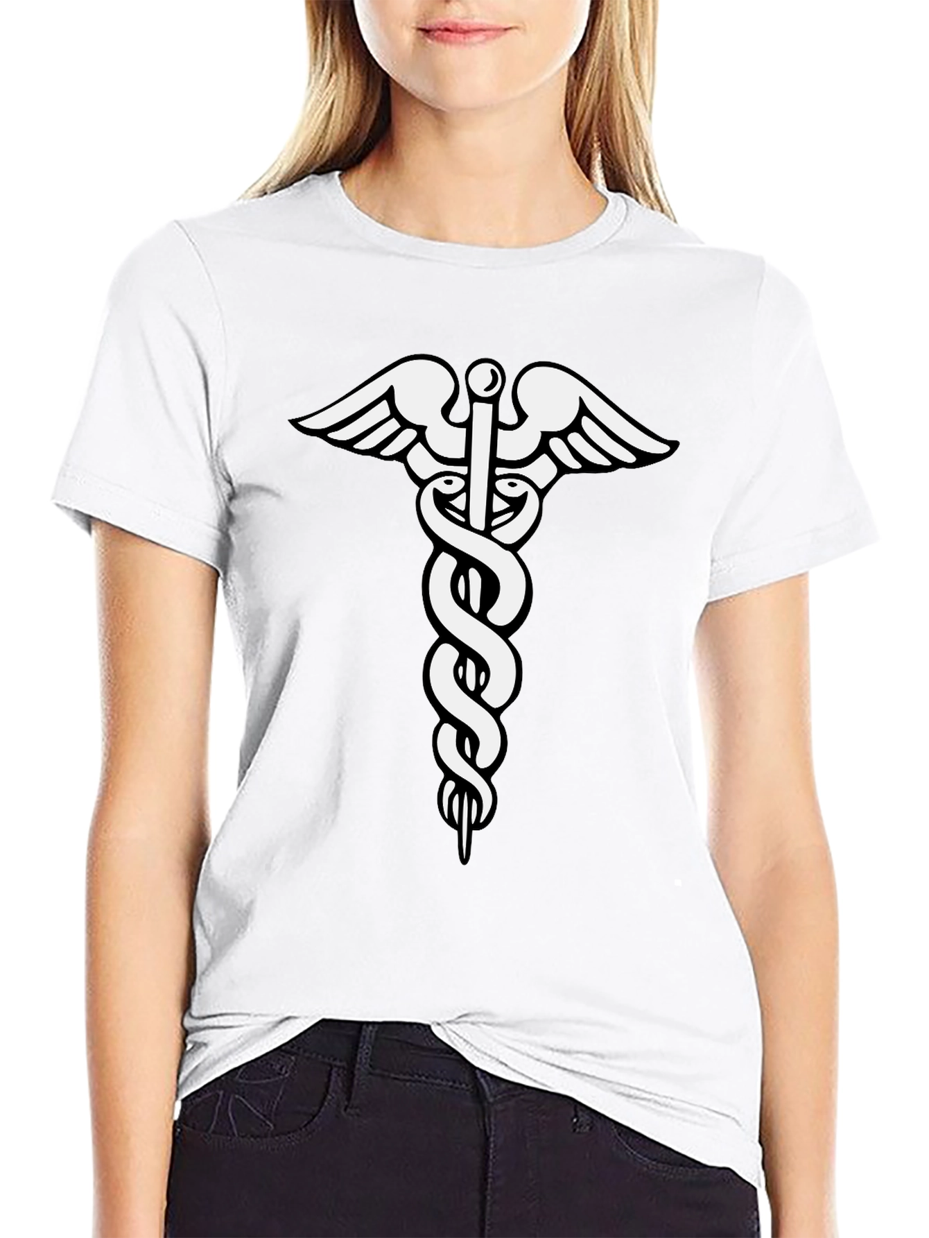 Caduceus Symbol T-Shirt - Medical Profession Tee