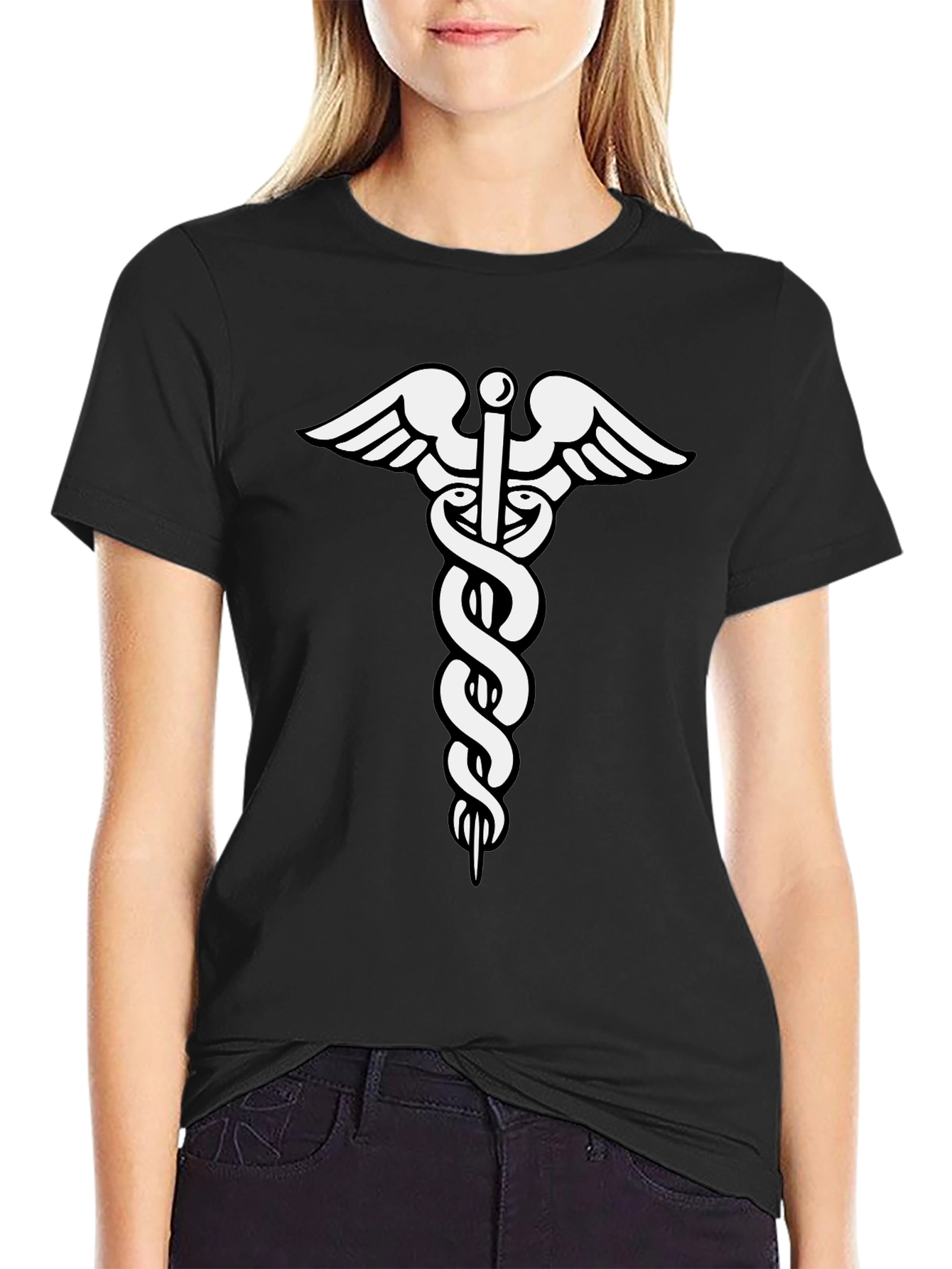 Caduceus Symbol T-Shirt - Medical Profession Tee
