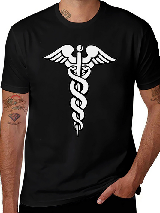 Caduceus Symbol T-Shirt - Medical Profession Tee