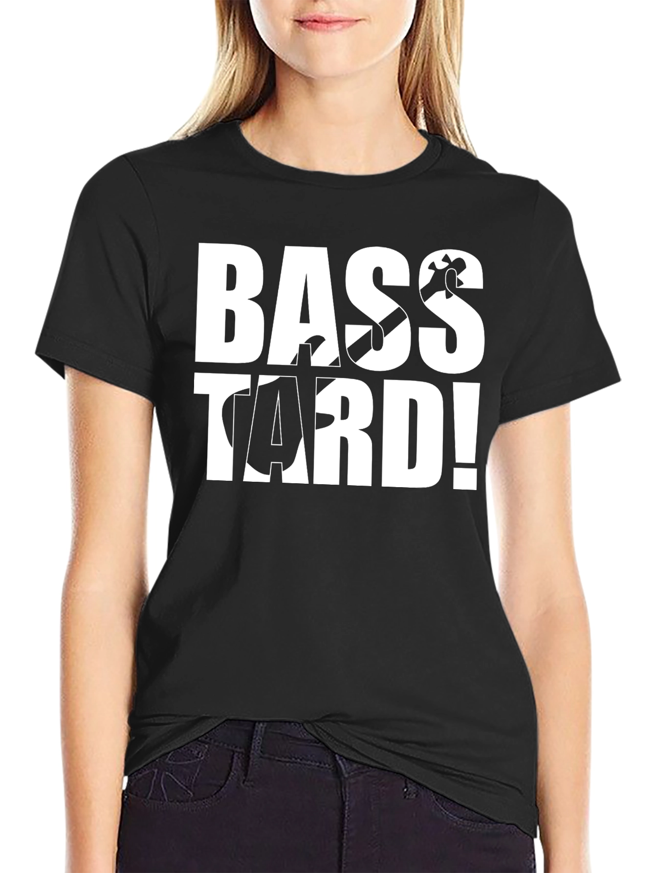 Bass-tard Black Graphic T-Shirt