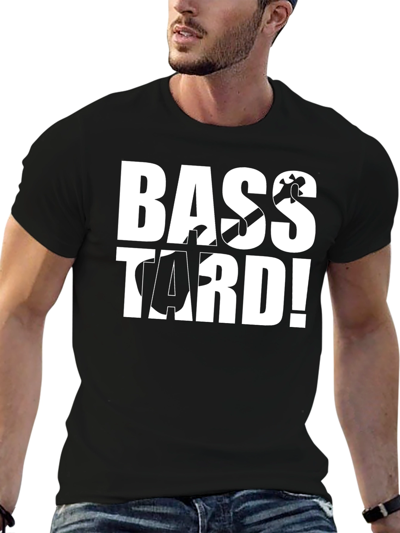 Bass-tard Black Graphic T-Shirt