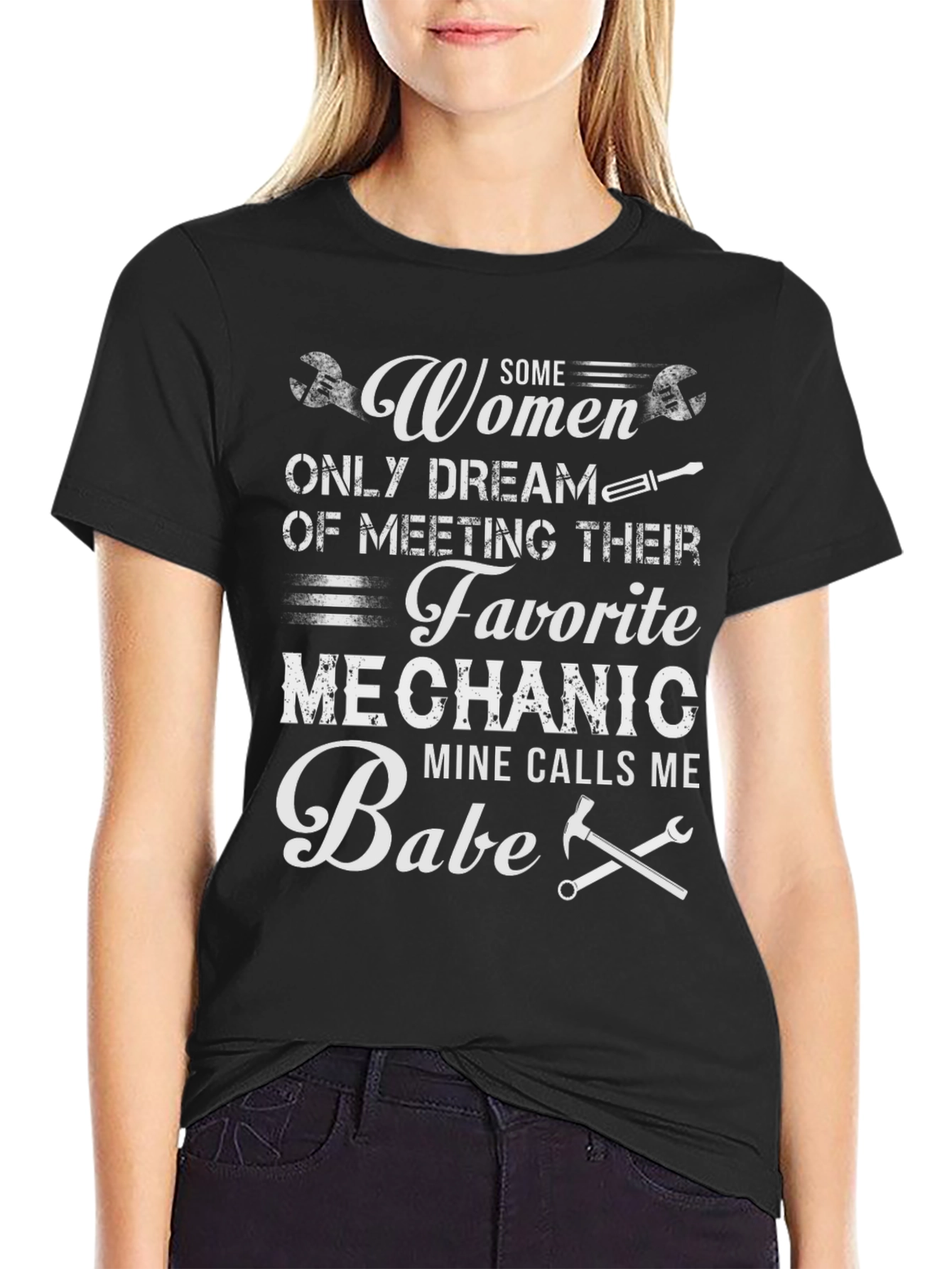 Mechanic Babe Graphic T-Shirt - Funny Womens Tee