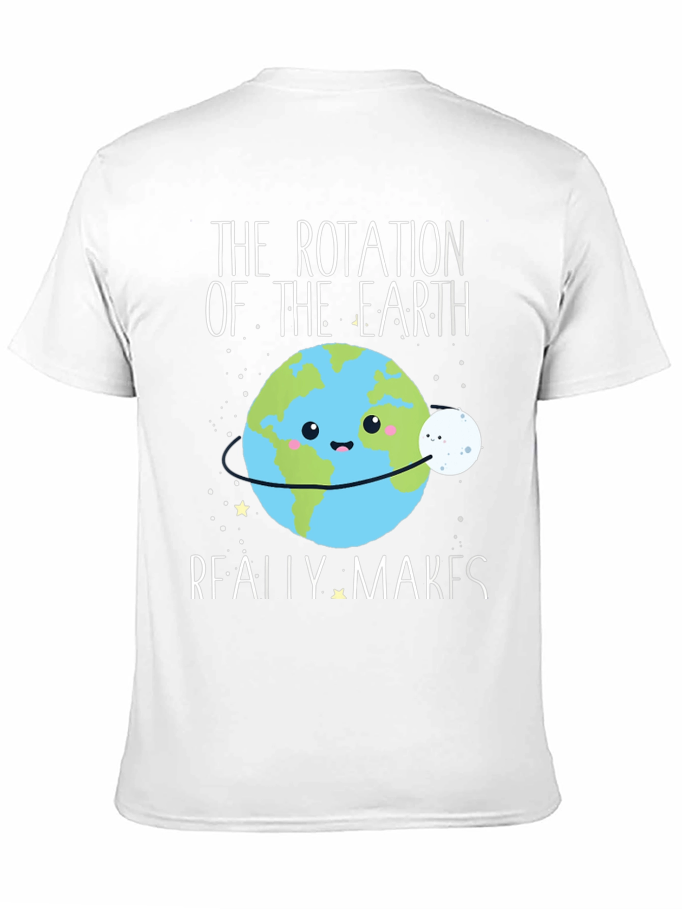 Earth Rotation T-Shirt Funny Cartoon Graphic Tee