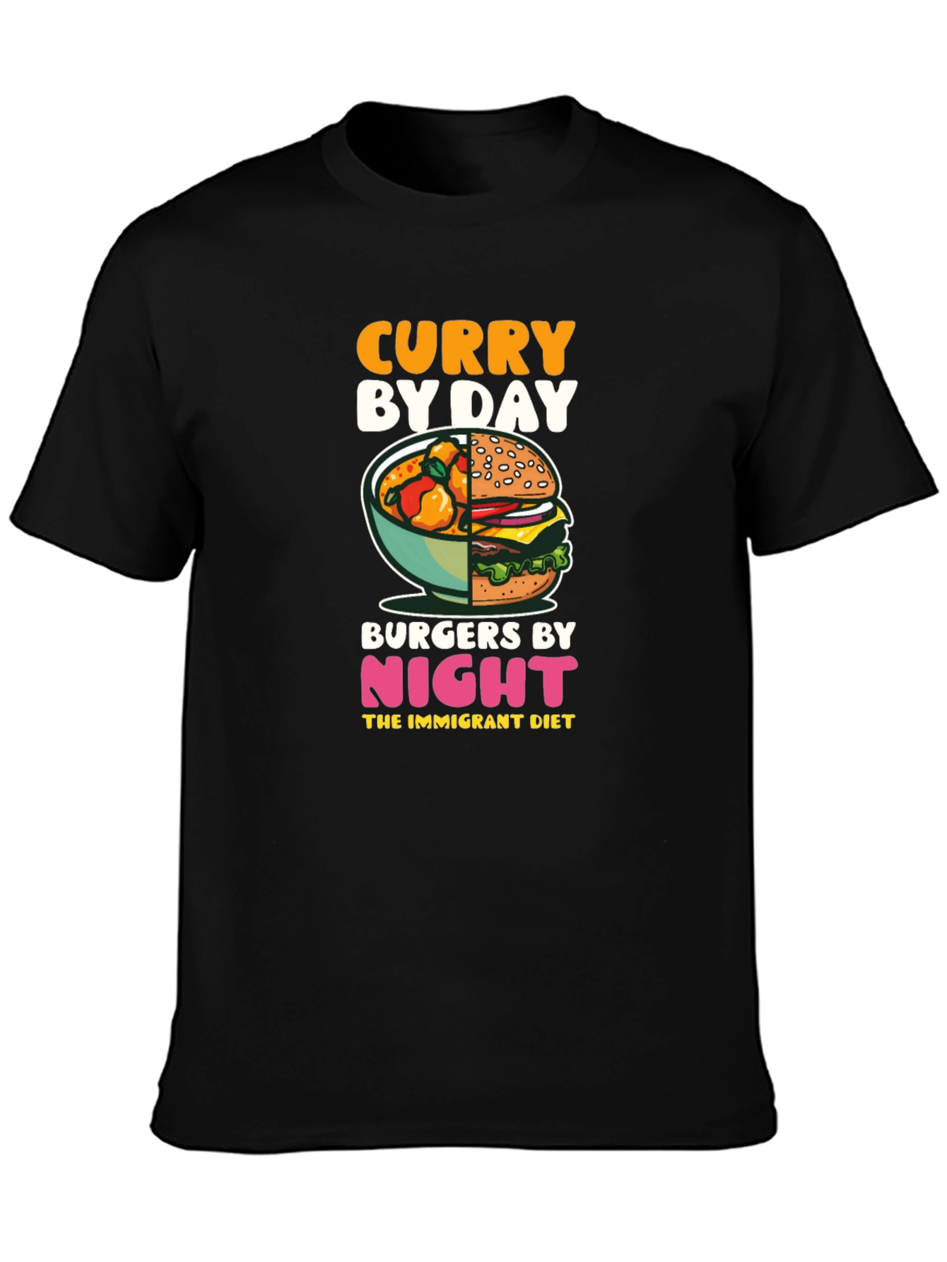 Curry By Day Burgers By Night T-Shirt