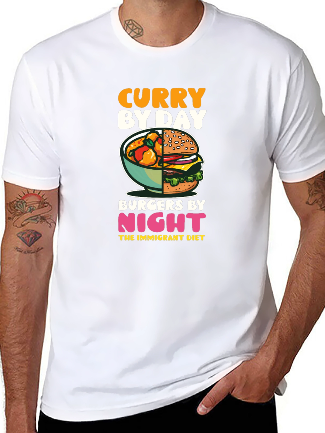 Curry By Day Burgers By Night T-Shirt