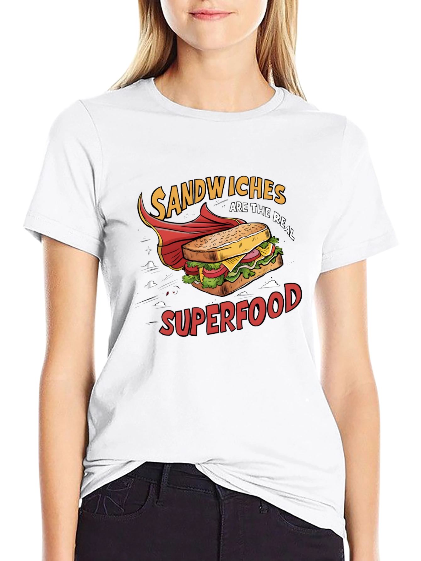 Sandwiches Superfood Black T-Shirt
