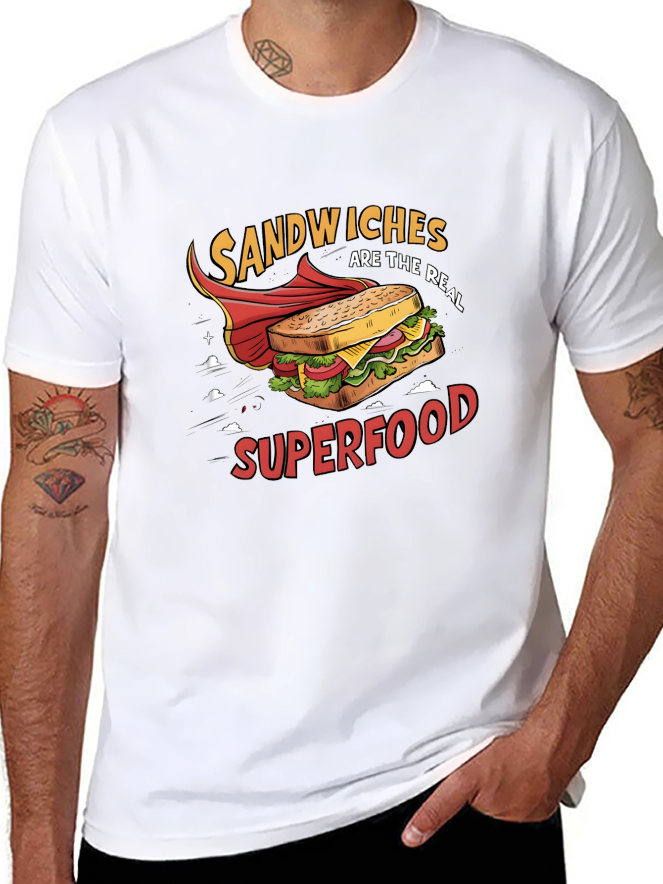 Sandwiches Superfood Black T-Shirt
