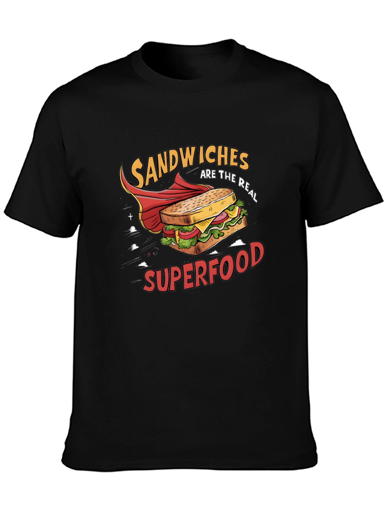 Sandwiches Superfood Black T-Shirt