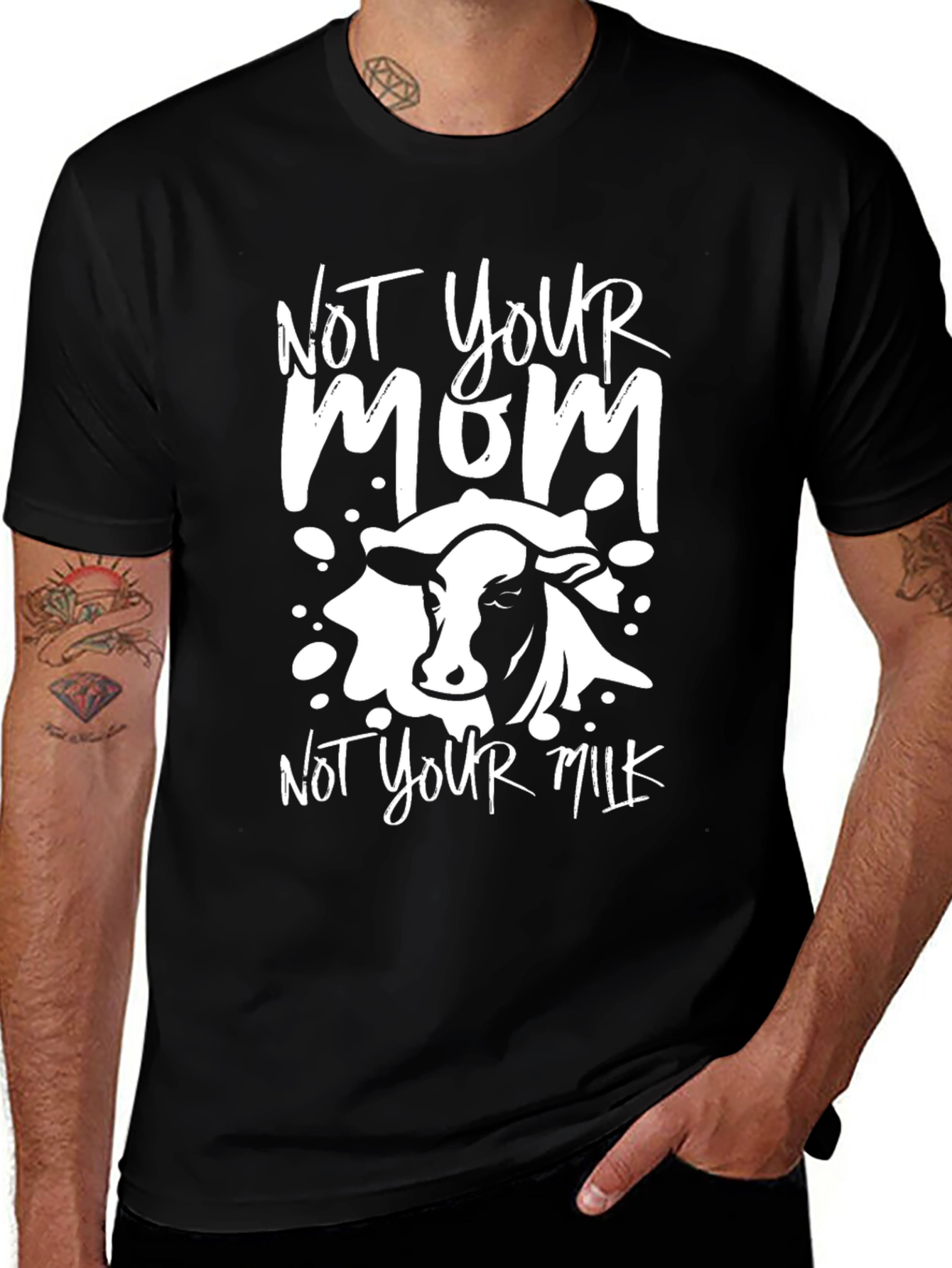 Vegan Not Your Mom Not Your Milk Graphic Tee