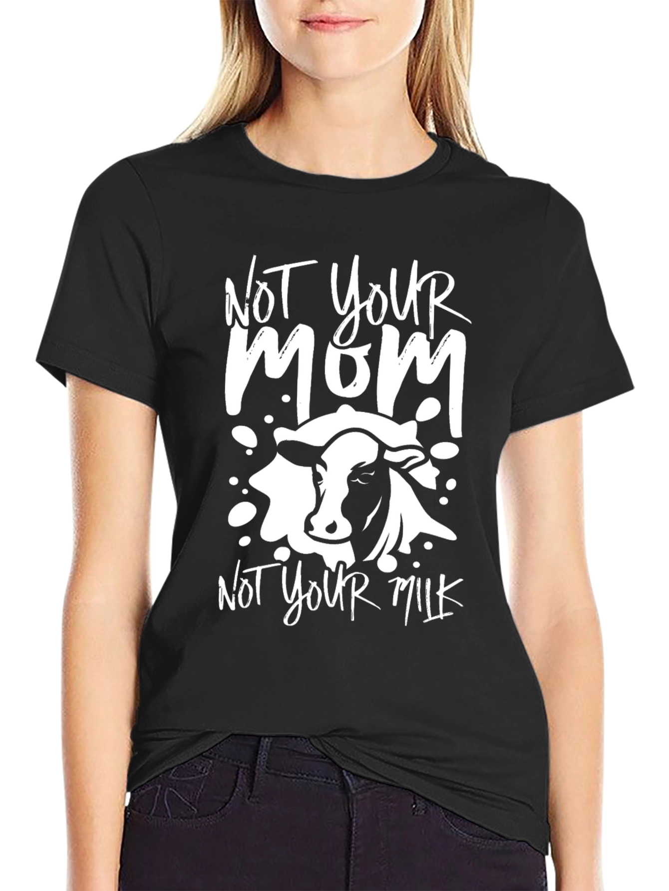 Vegan Not Your Mom Not Your Milk Graphic Tee