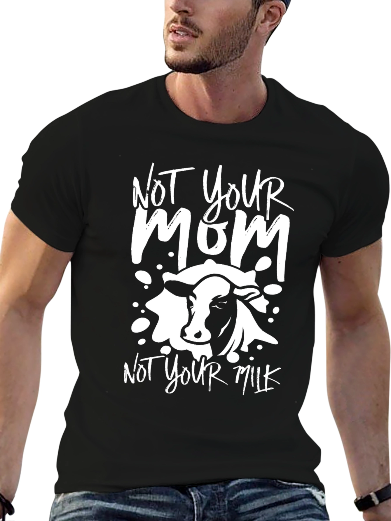 Vegan Not Your Mom Not Your Milk Graphic Tee