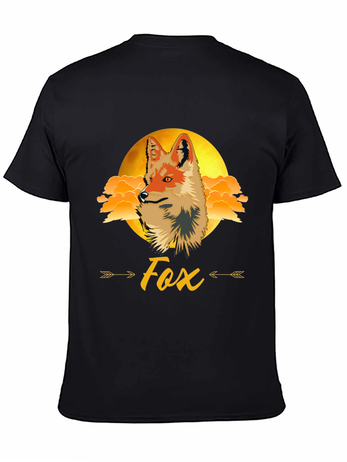 Fox Graphic Print Tee - Trendy Animal Design