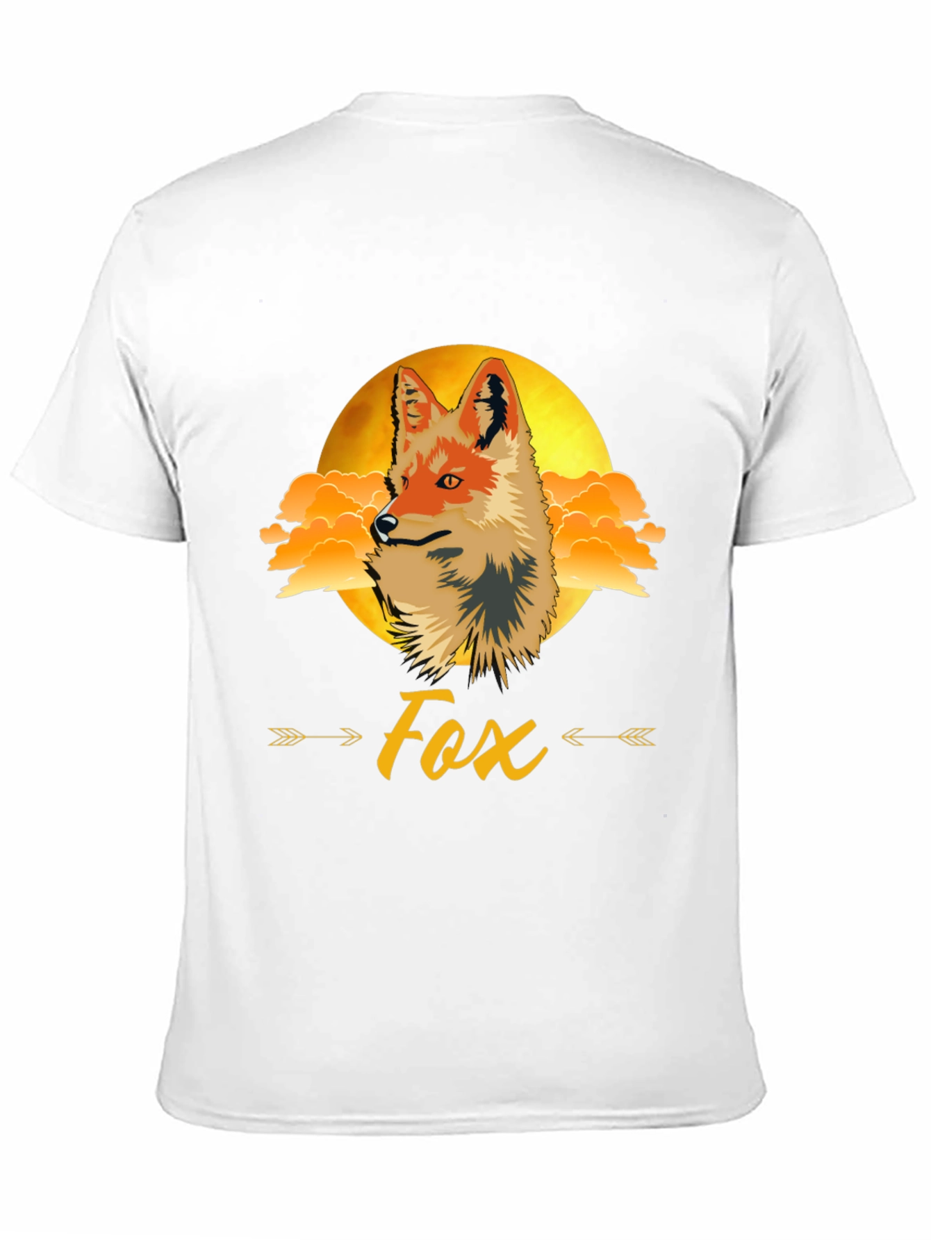 Fox Graphic Print Tee - Trendy Animal Design