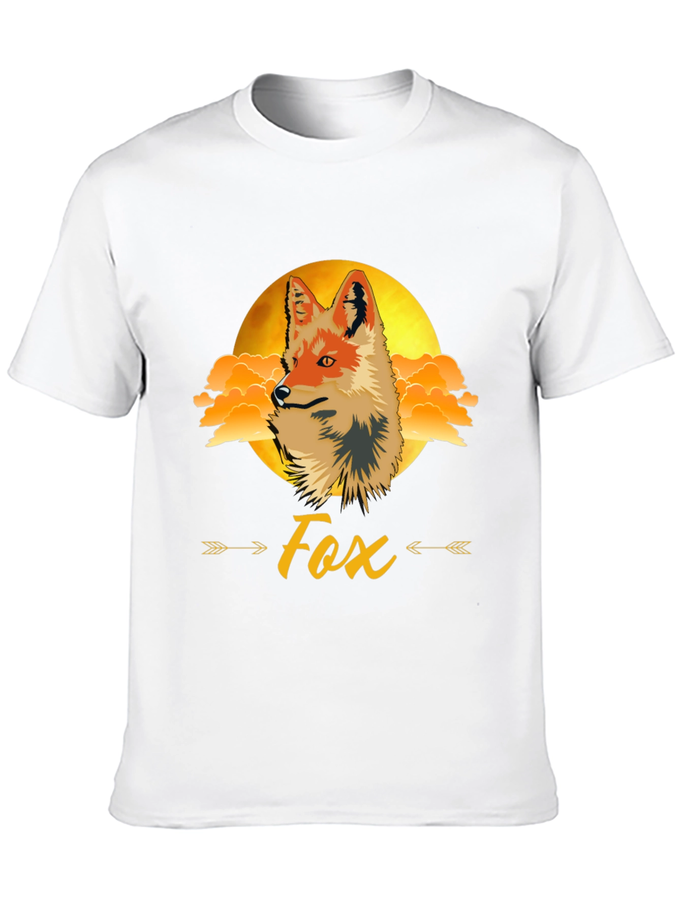 Fox Graphic Print Tee - Trendy Animal Design