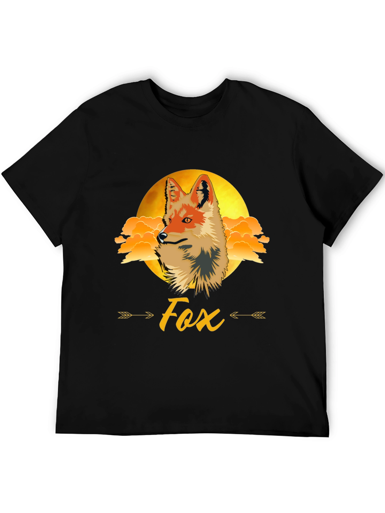 Fox Graphic Print Tee - Trendy Animal Design