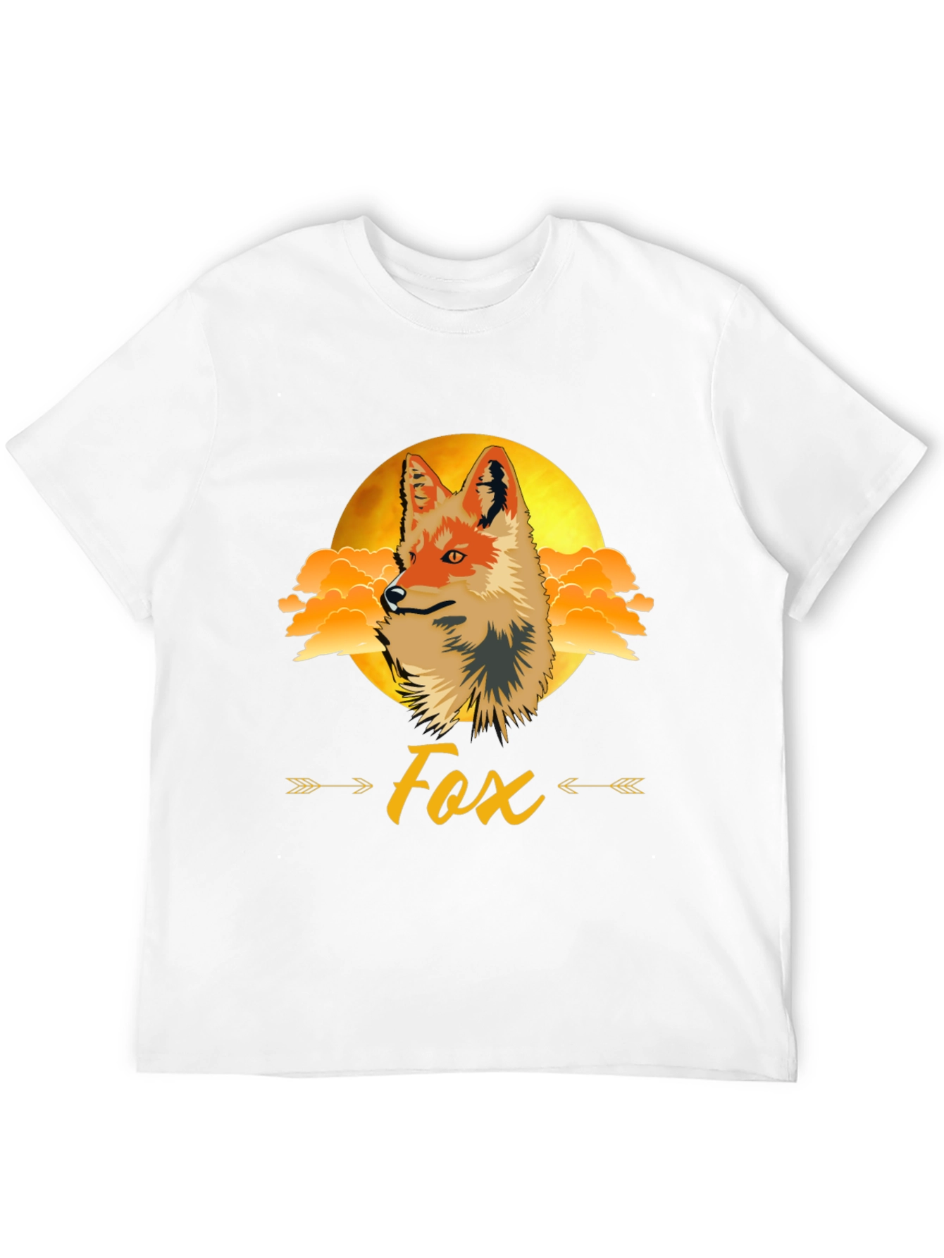Fox Graphic Print Tee - Trendy Animal Design