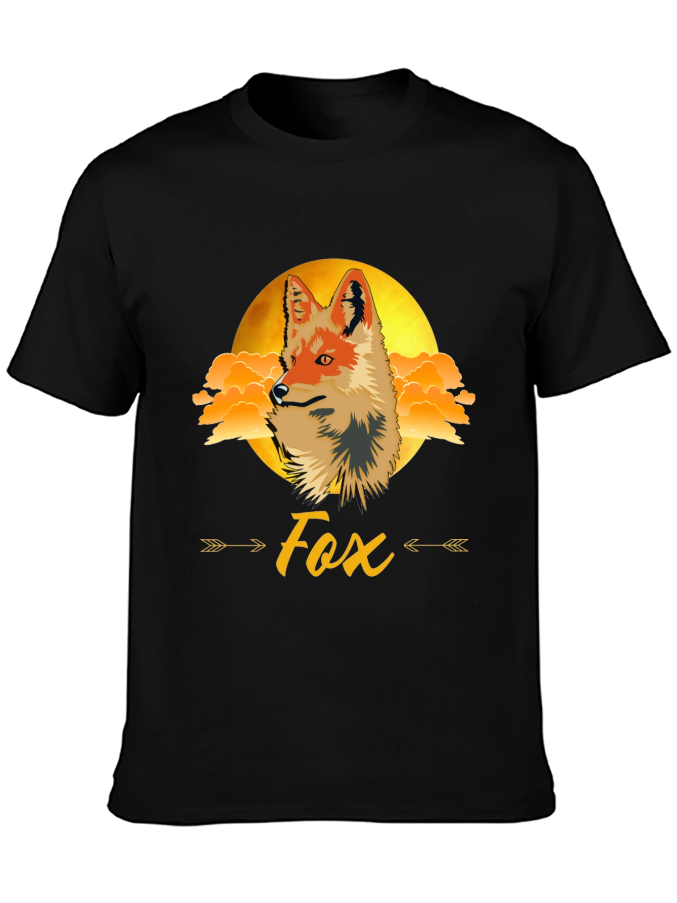 Fox Graphic Print Tee - Trendy Animal Design