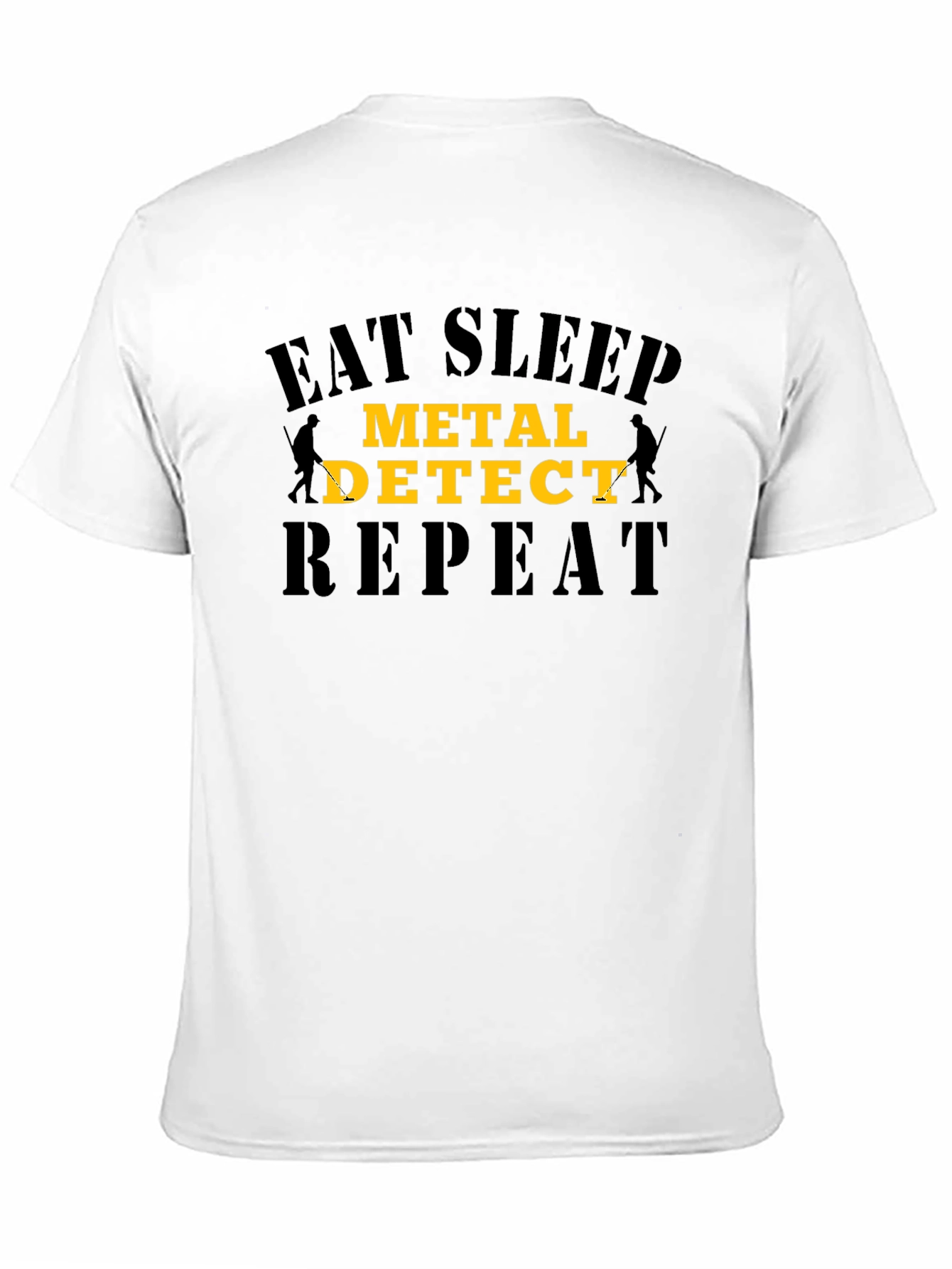 Eat Sleep Metal Detect Repeat Black T-Shirt