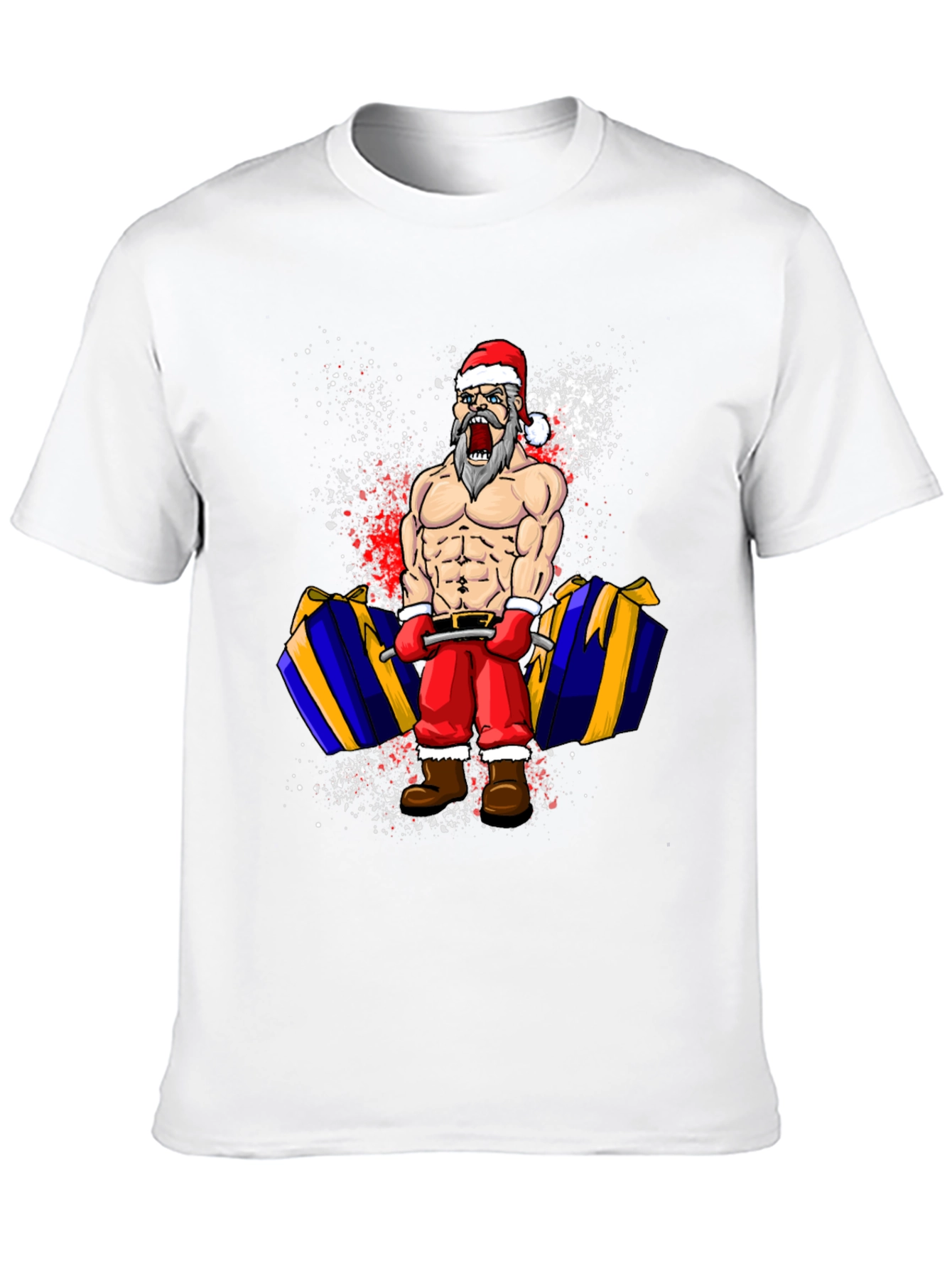 Funny Santa Lifting T-Shirt
