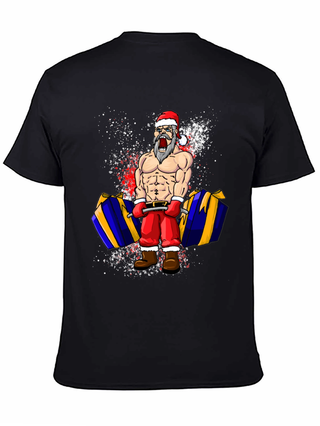 Funny Santa Lifting T-Shirt
