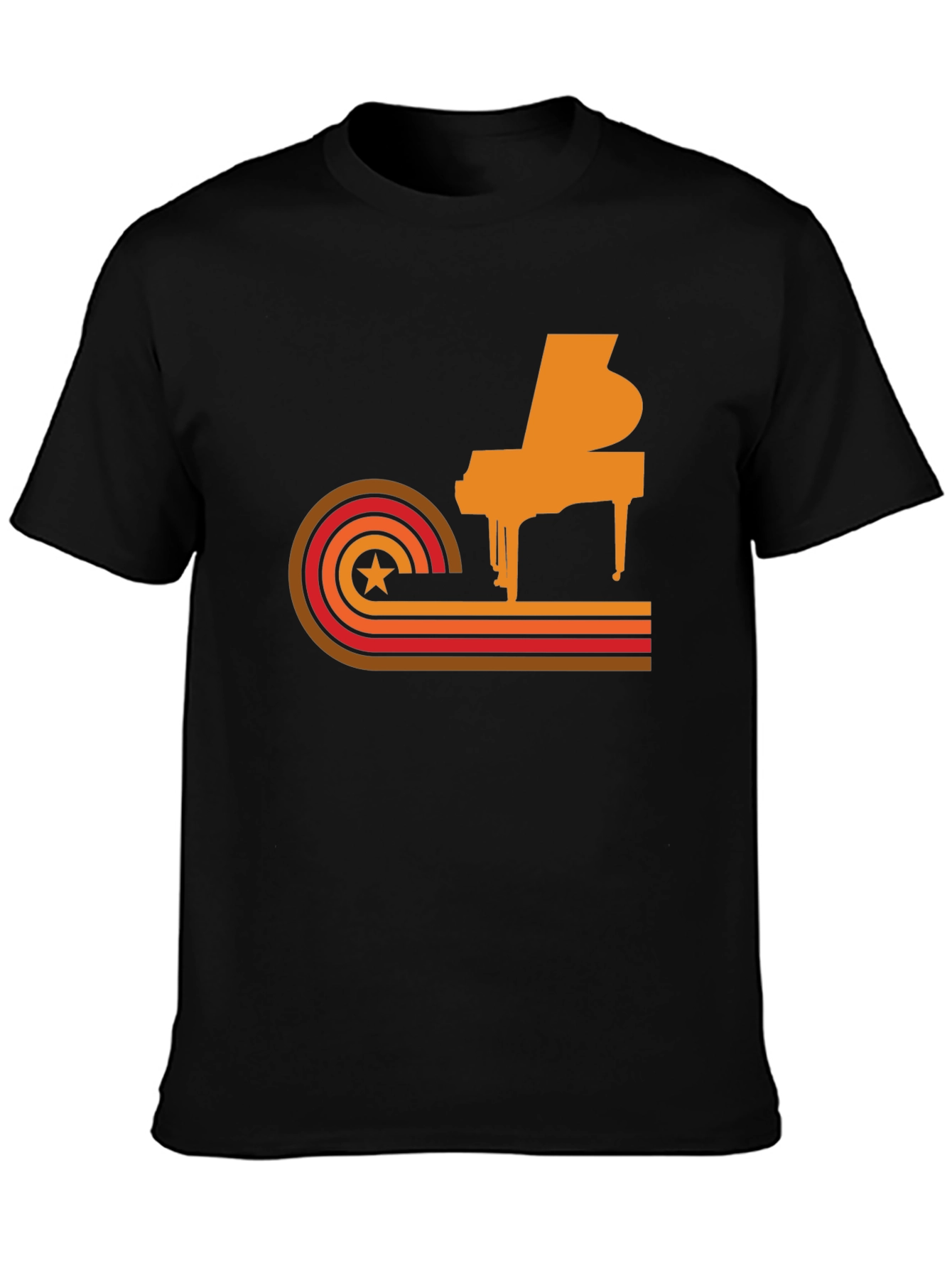Retro Piano Graphic Tee - Cool Music Lover T-Shirt