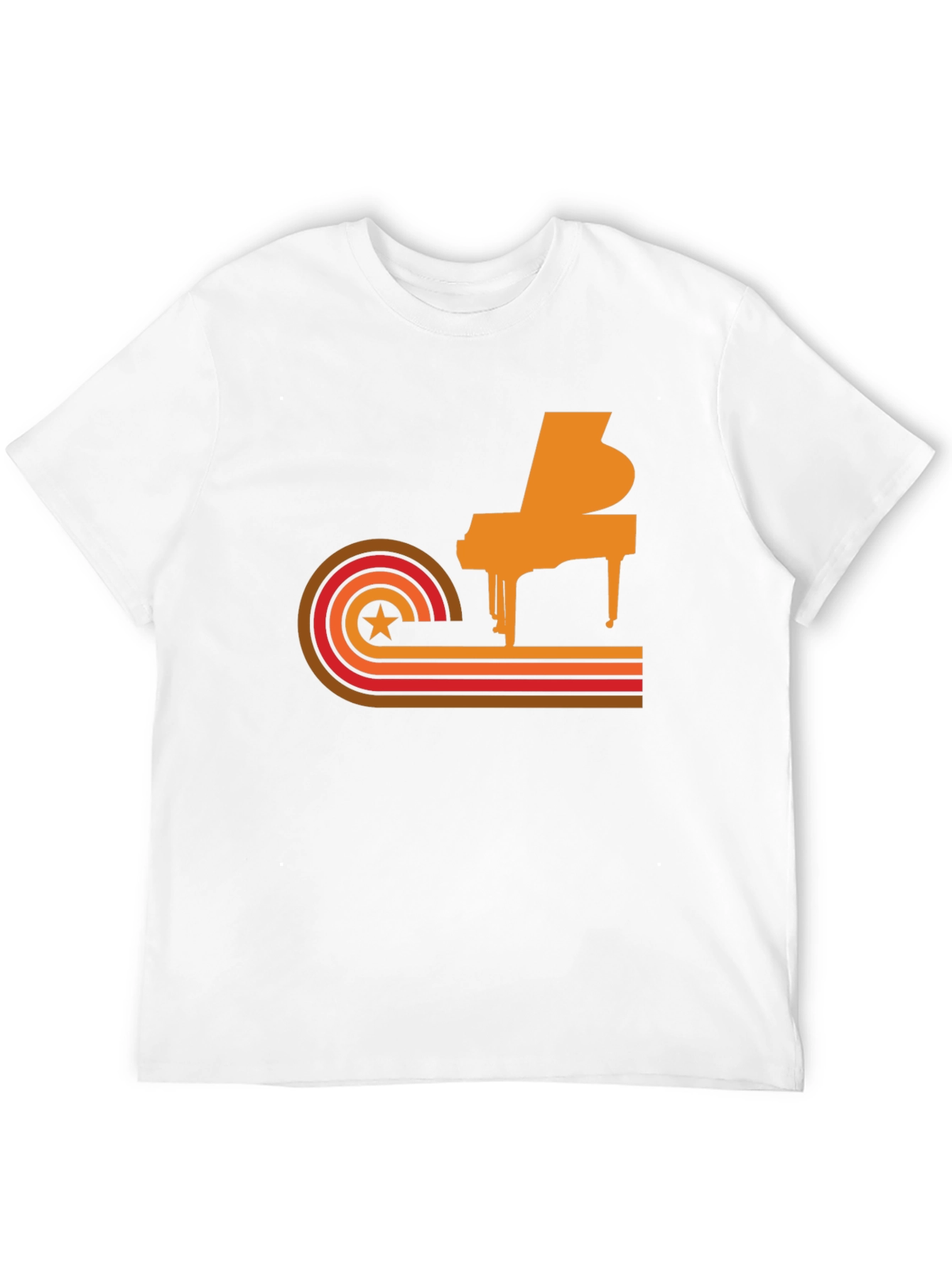 Retro Piano Graphic Tee - Cool Music Lover T-Shirt