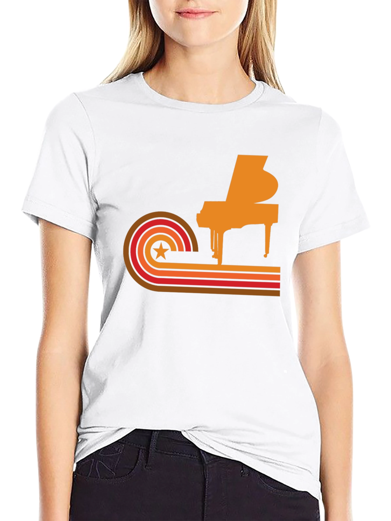Retro Piano Graphic Tee - Cool Music Lover T-Shirt