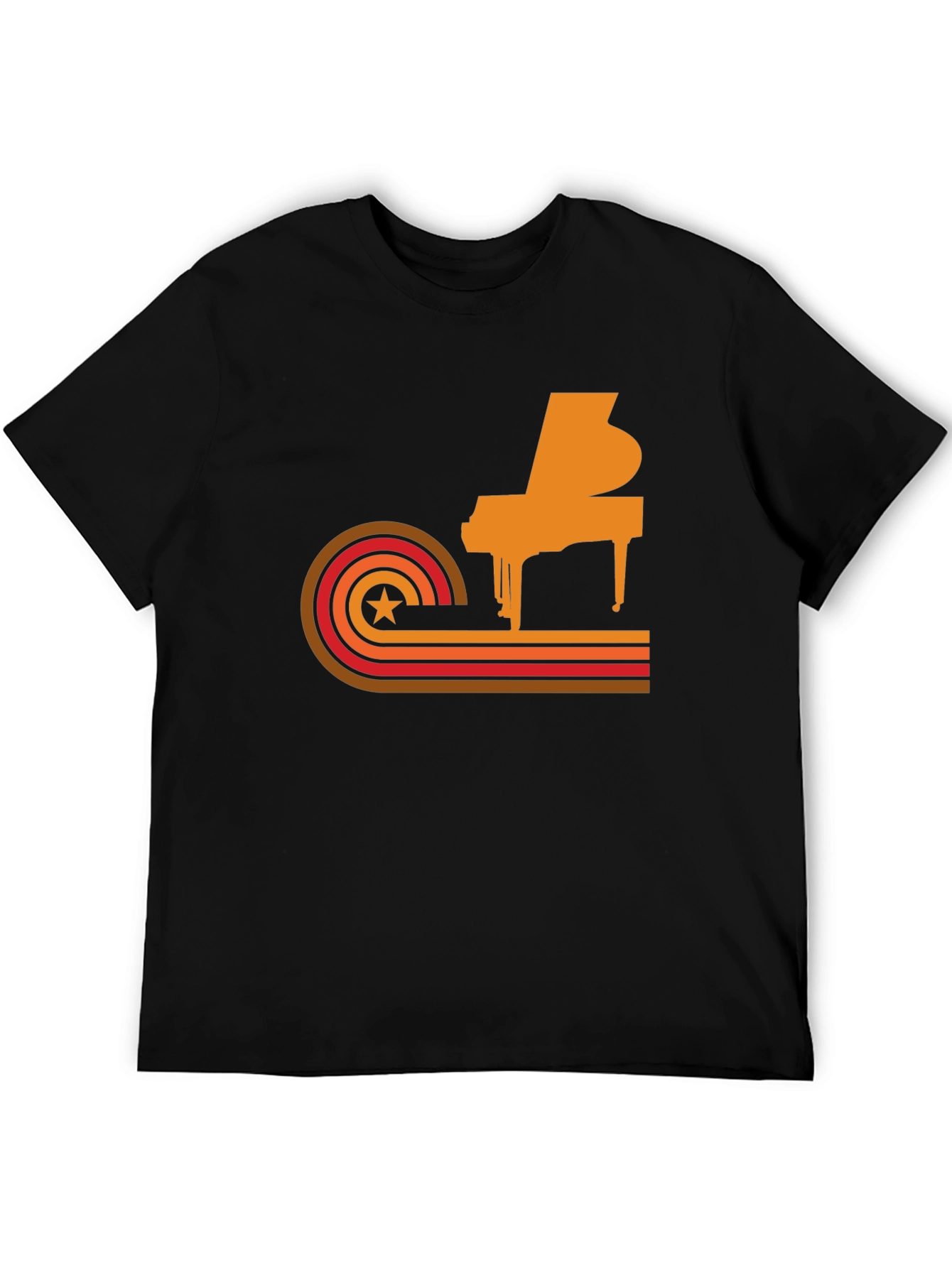 Retro Piano Graphic Tee - Cool Music Lover T-Shirt