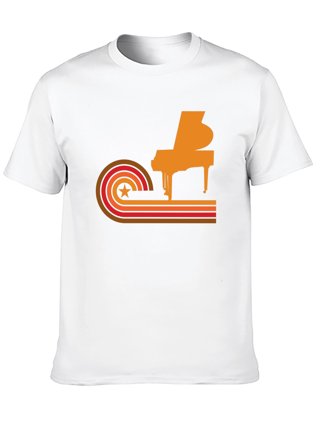 Retro Piano Graphic Tee - Cool Music Lover T-Shirt