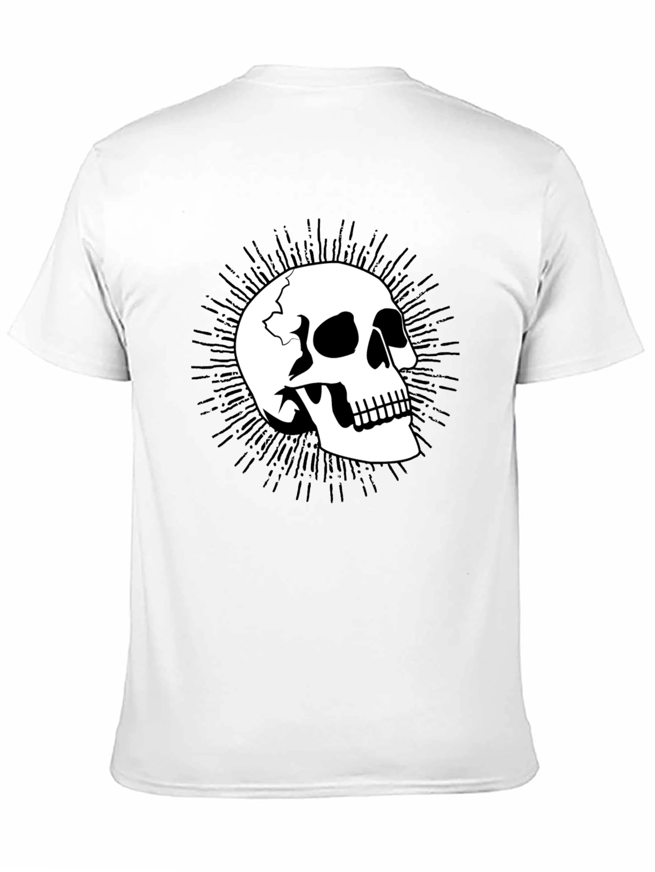 Skull Graphic Tee - Mens Black Cotton T-Shirt