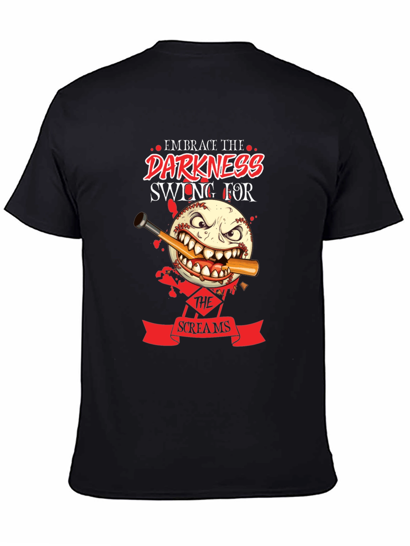 Embrace the Darkness Baseball Graphic Tee