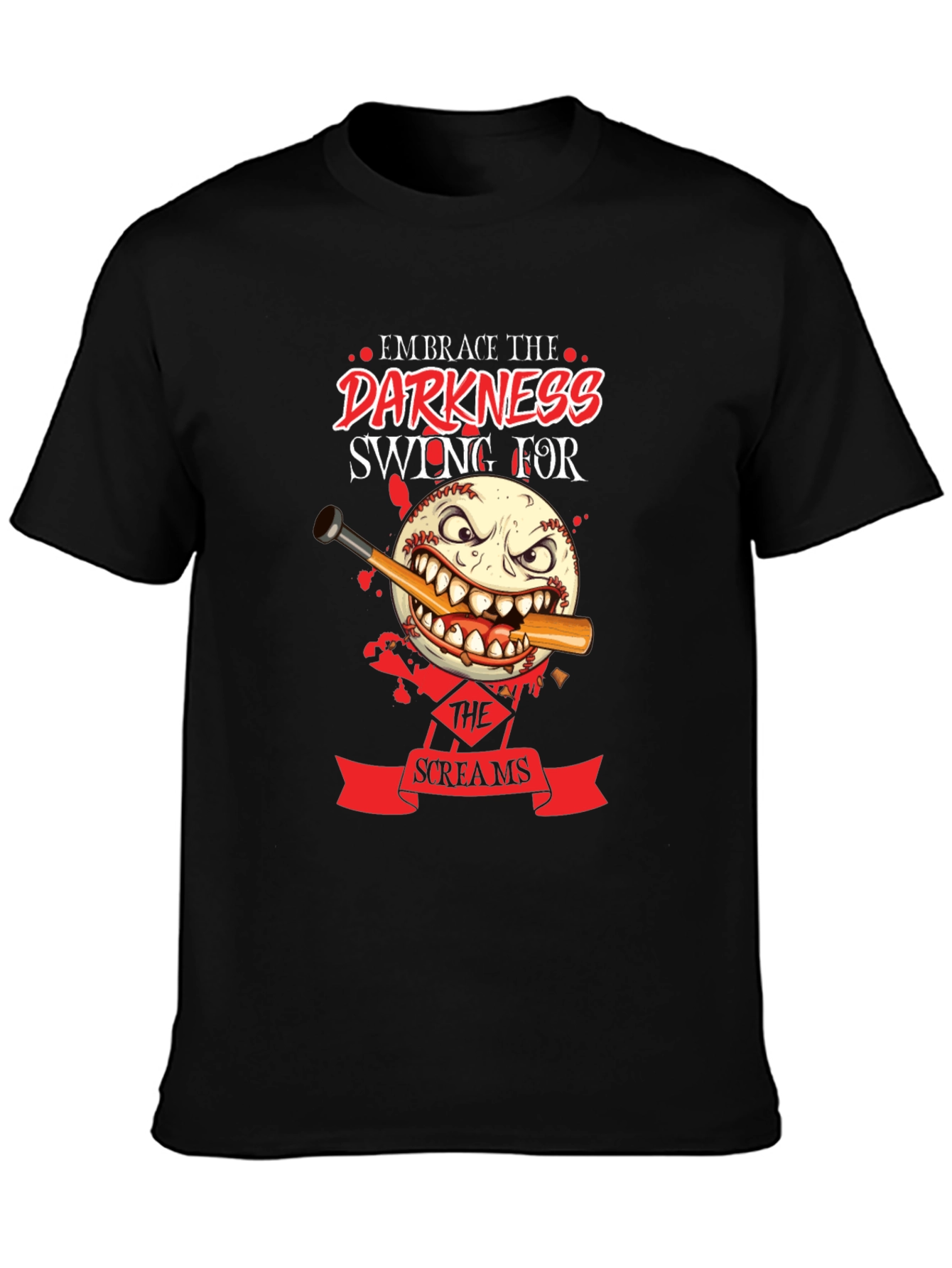 Embrace the Darkness Baseball Graphic Tee