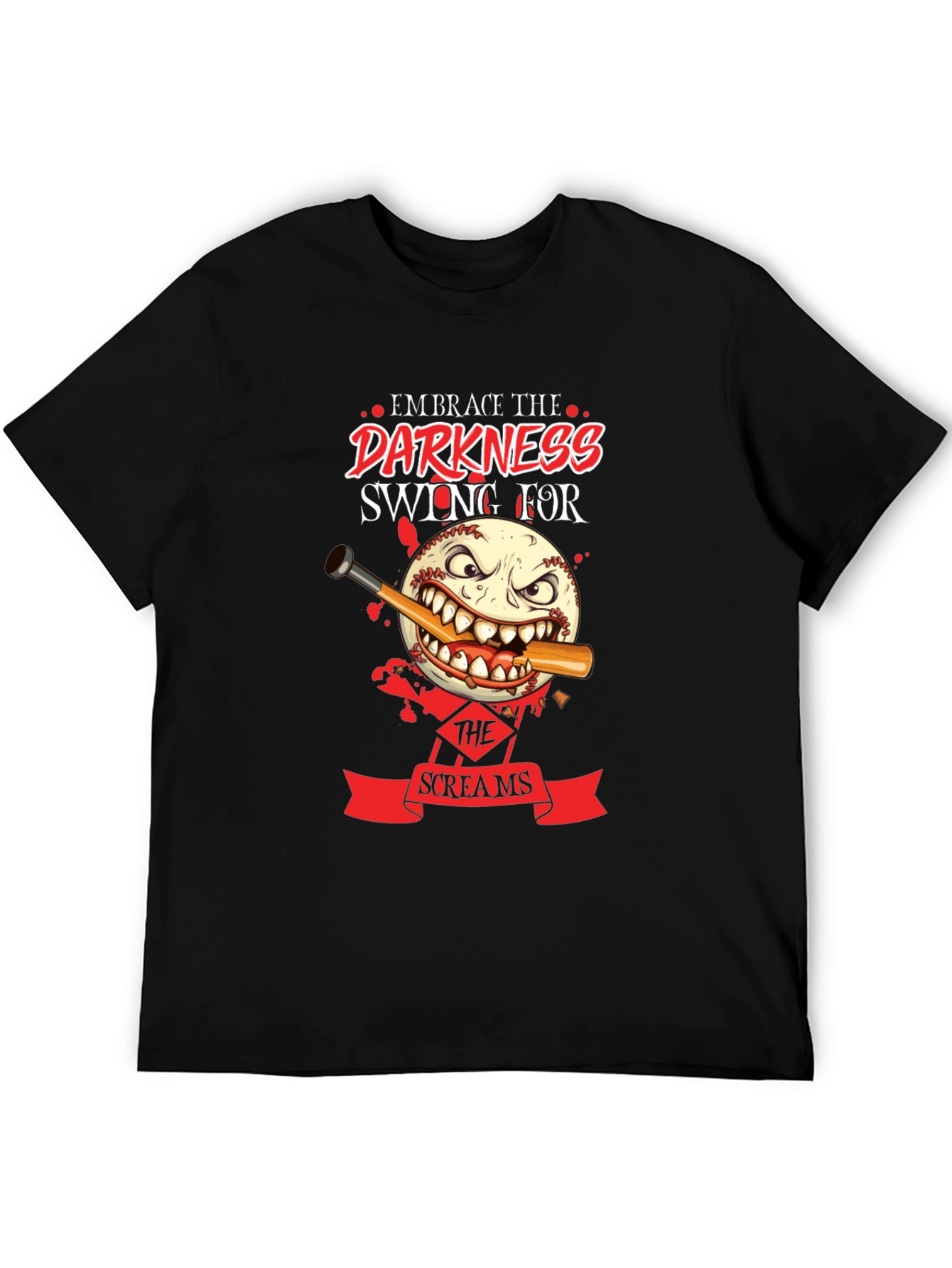 Embrace the Darkness Baseball Graphic Tee
