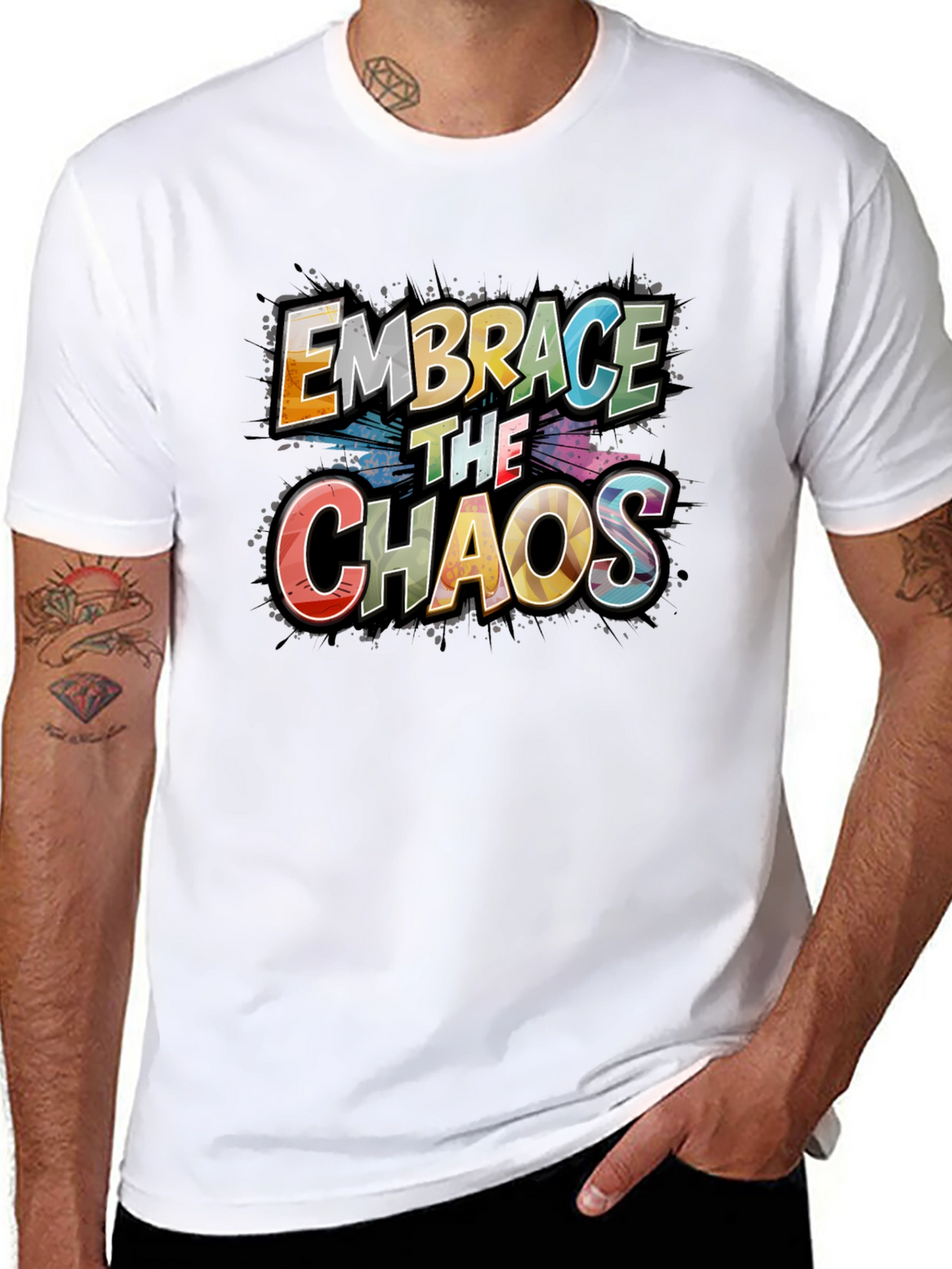 Embrace the Chaos Graphic Tee - Premium Cotton