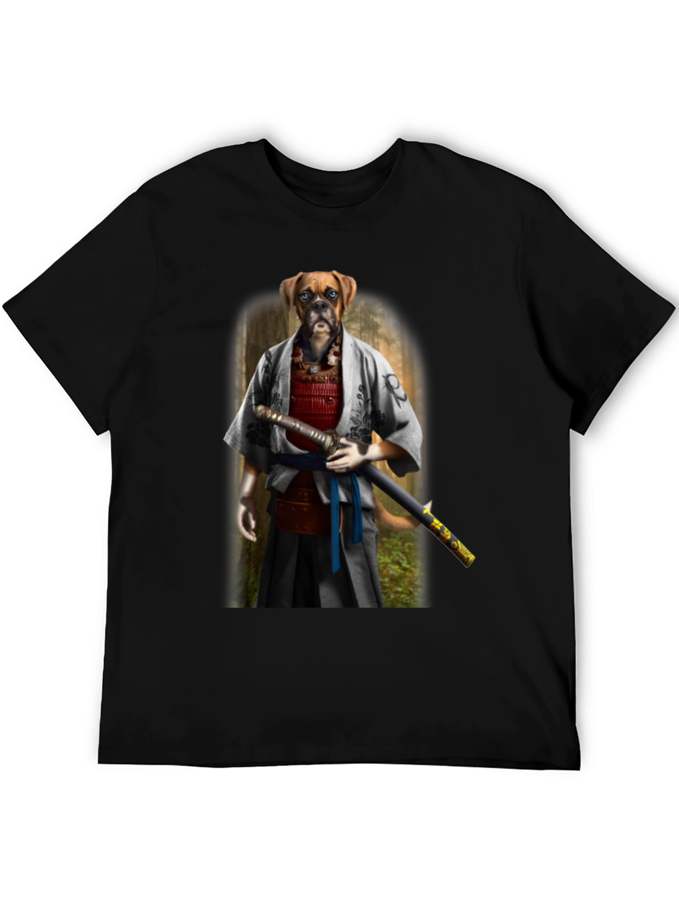 Samurai Boxer Dog T-Shirt: Warrior Pet Tee