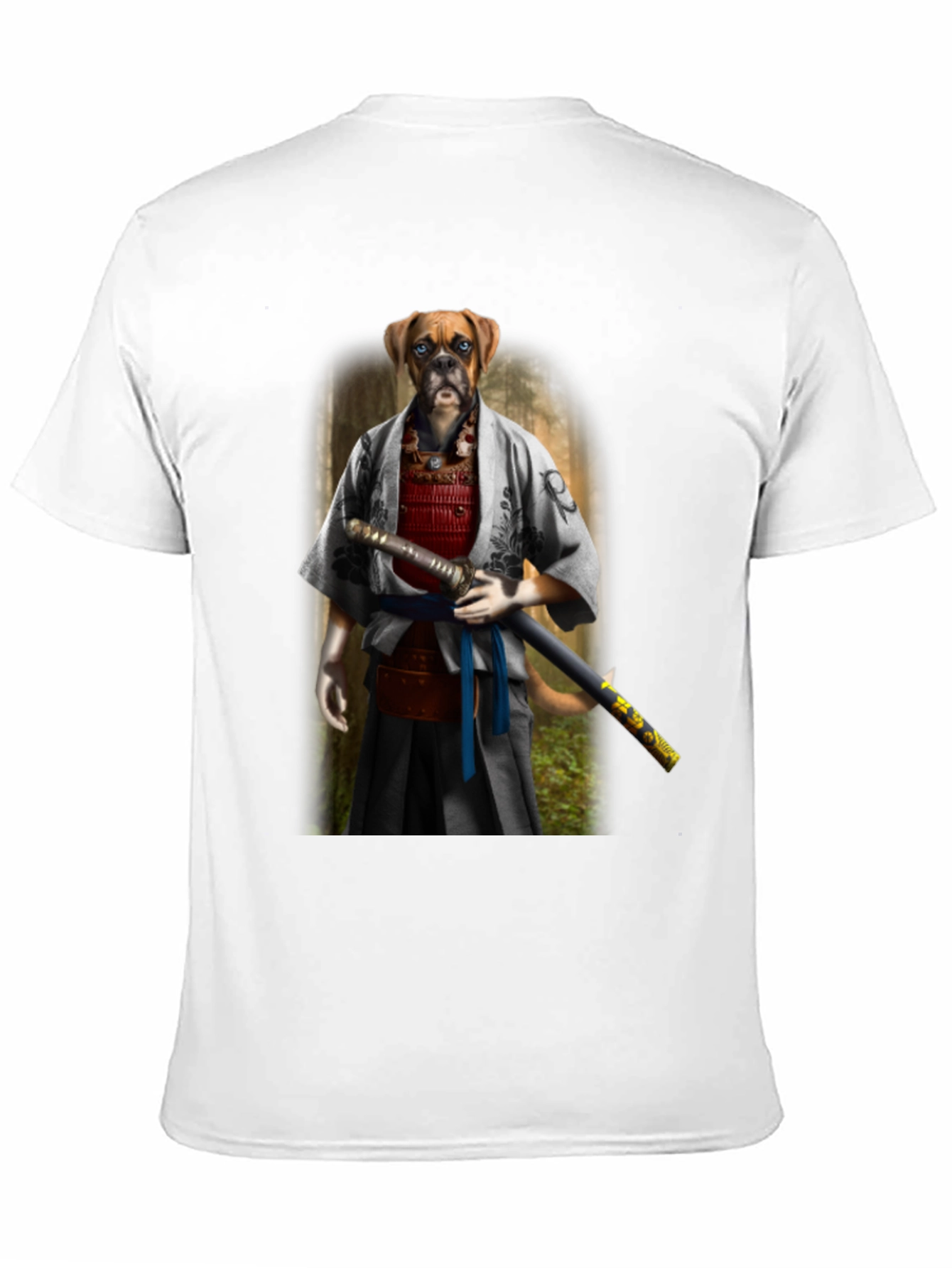 Samurai Boxer Dog T-Shirt: Warrior Pet Tee