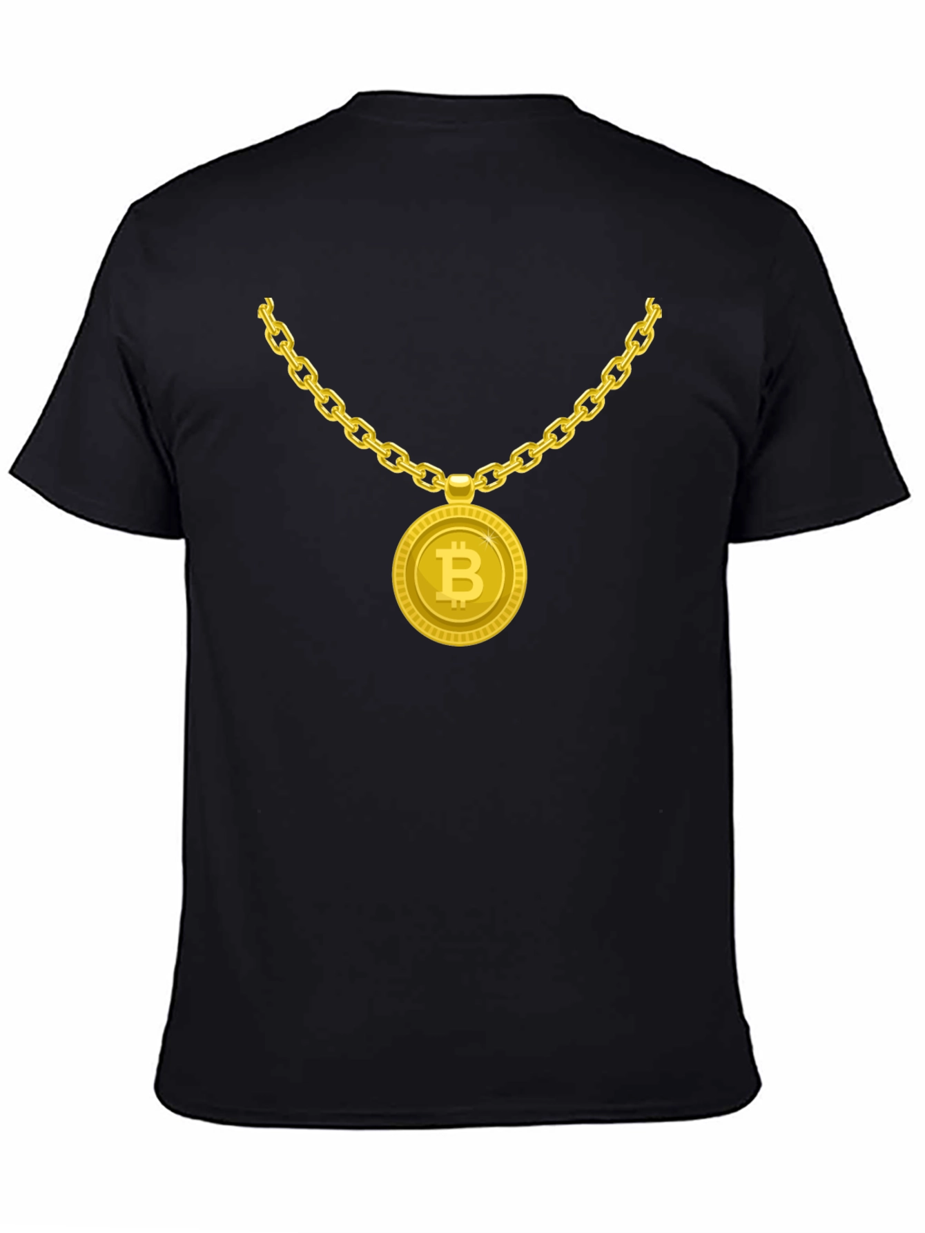 Bitcoin Bling T-Shirt - Crypto Gold Chain Design