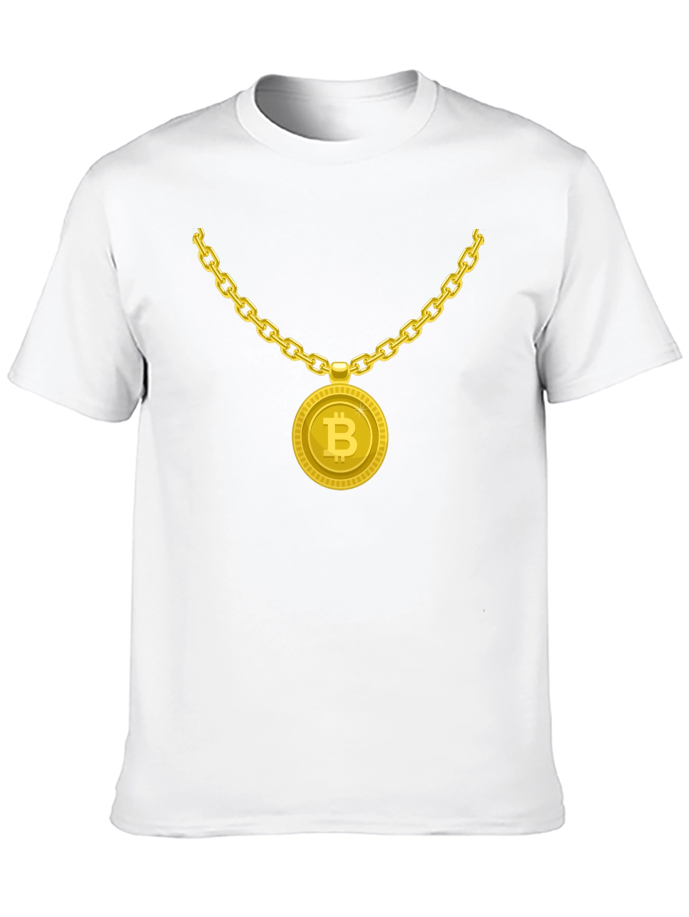 Bitcoin Bling T-Shirt - Crypto Gold Chain Design