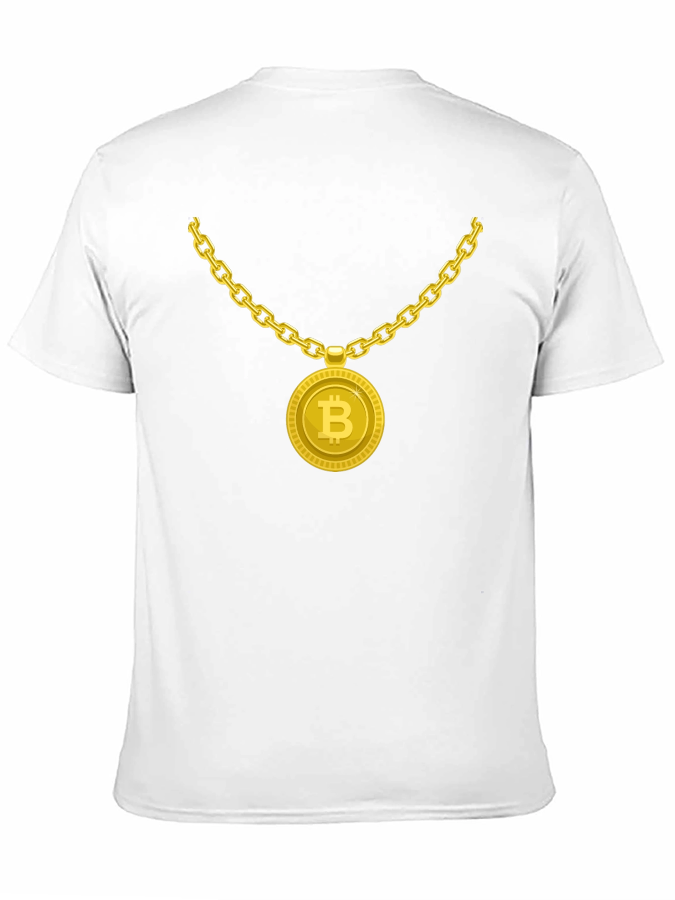 Bitcoin Bling T-Shirt - Crypto Gold Chain Design