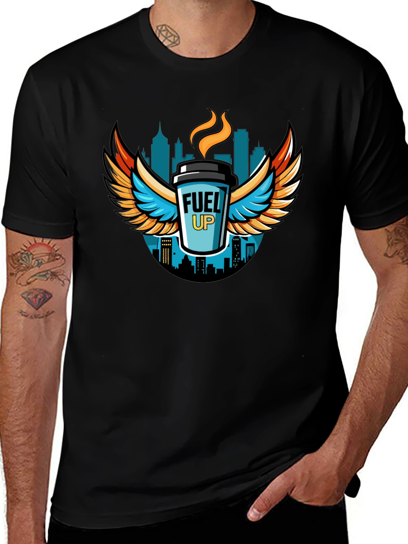 Fuel Up Graphic T-Shirt - Black