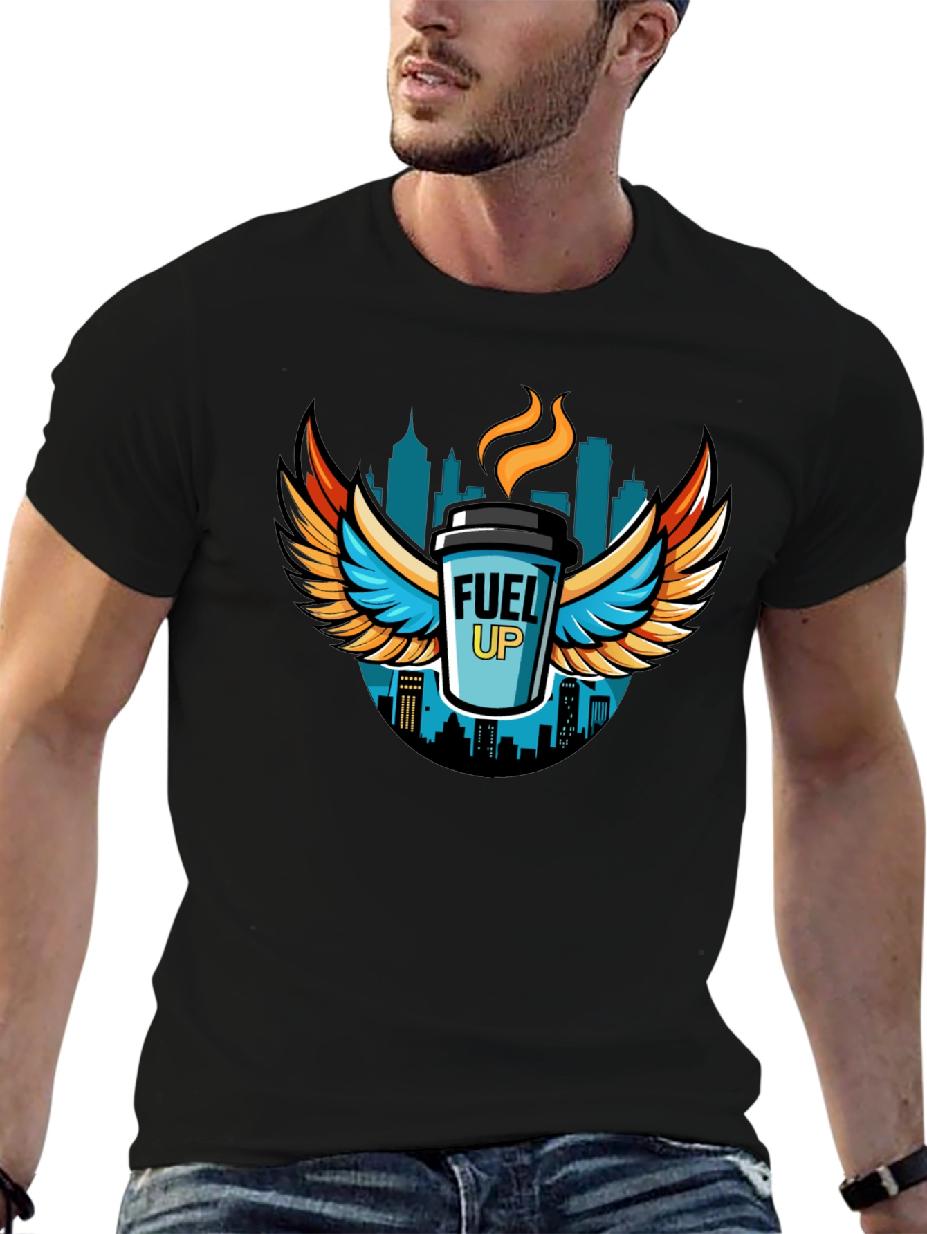 Fuel Up Graphic T-Shirt - Black