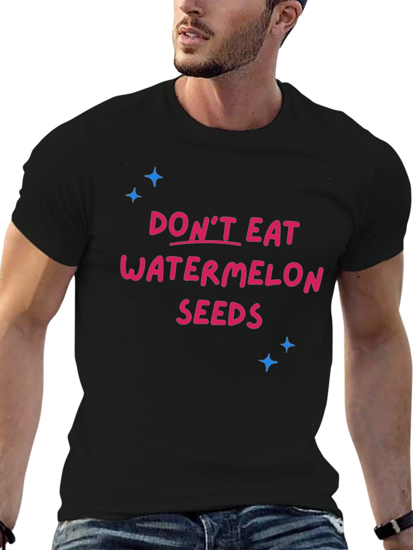 Dont Eat Watermelon Seeds Black T-Shirt