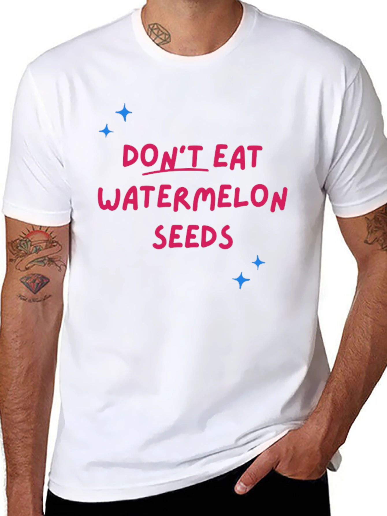 Dont Eat Watermelon Seeds Black T-Shirt