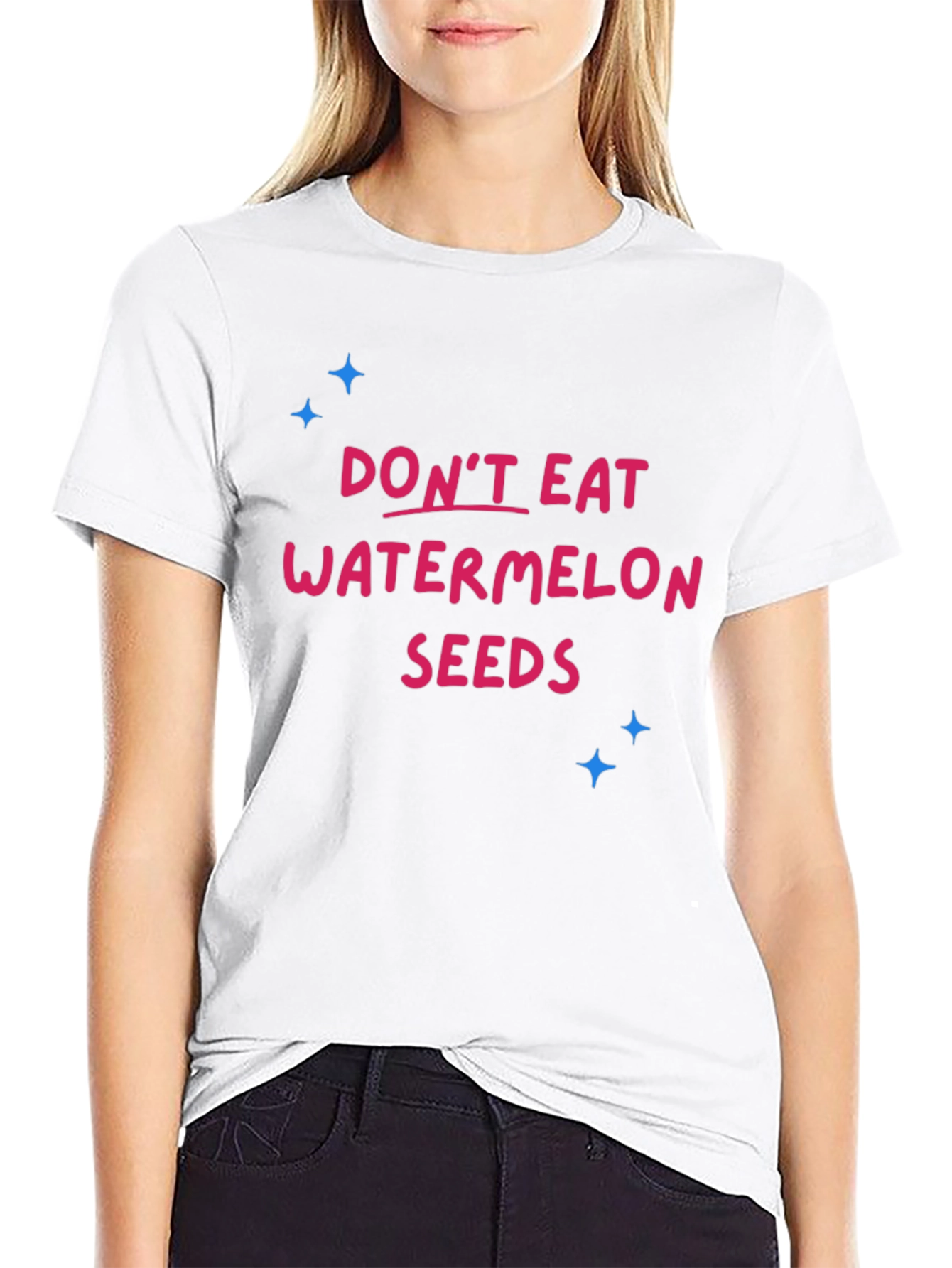 Dont Eat Watermelon Seeds Black T-Shirt